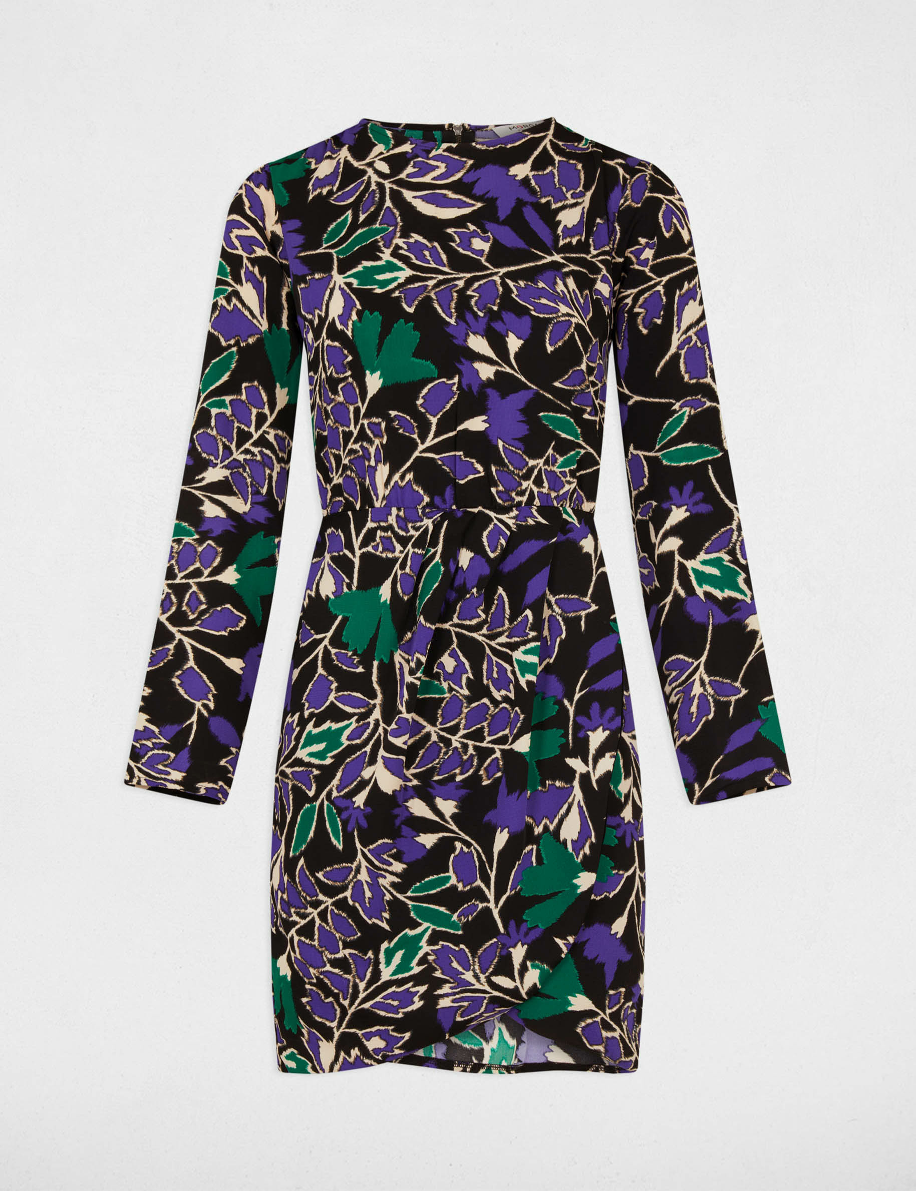 Vestido recto estampado vegetal multico mujer