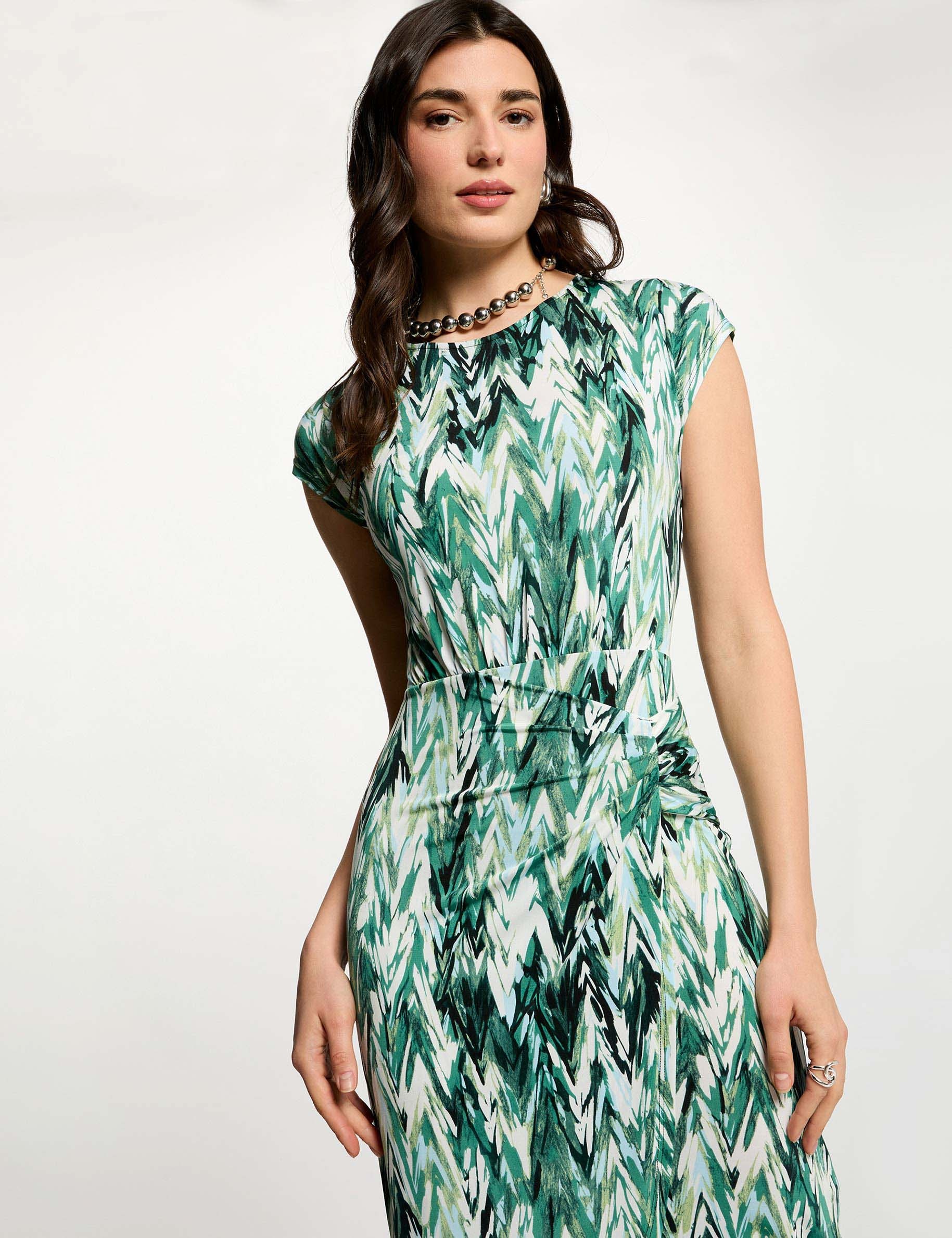 Vestido recto estampado multicolor mujer