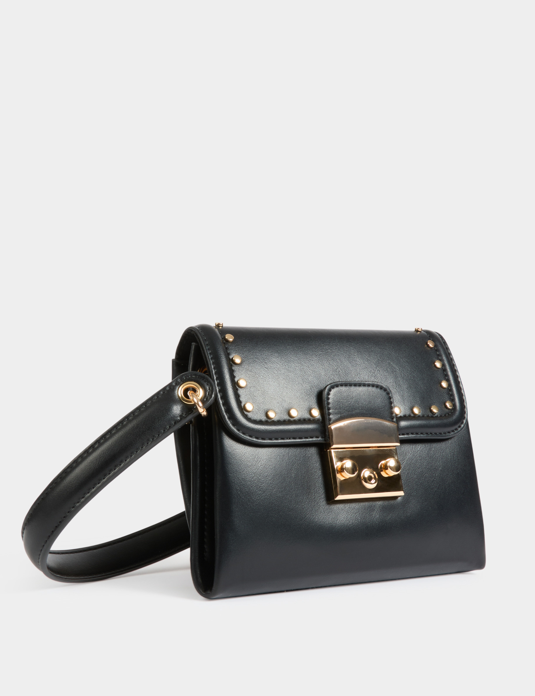 bolso bandolera y tachuelas negro mujer Bolso bandolera y tachuelas negro mujer