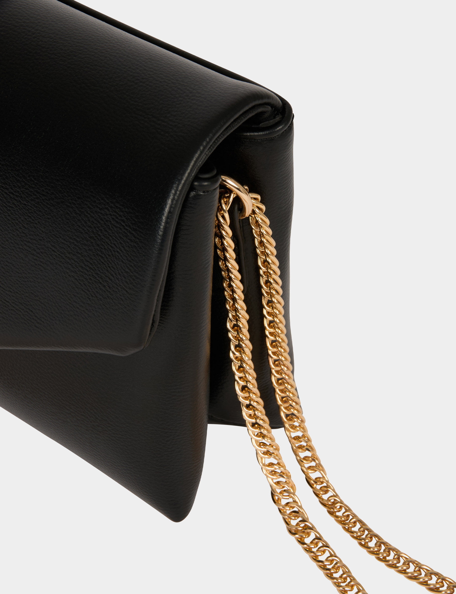 Bolso bandolera de polipiel negro mujer