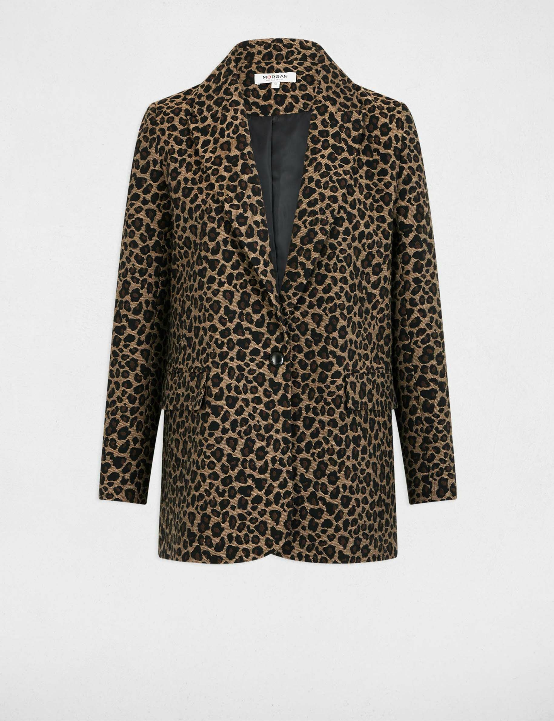 chaqueta estampado leopardo multicolor mujer Chaqueta estampado leopardo multicolor mujer