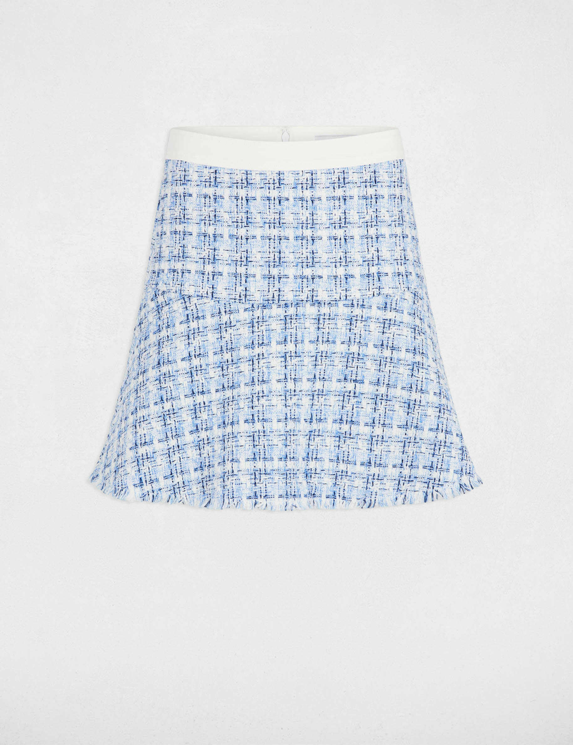 falda corta acampanada tweed multicolor mujer Falda corta acampanada tweed multicolor mujer