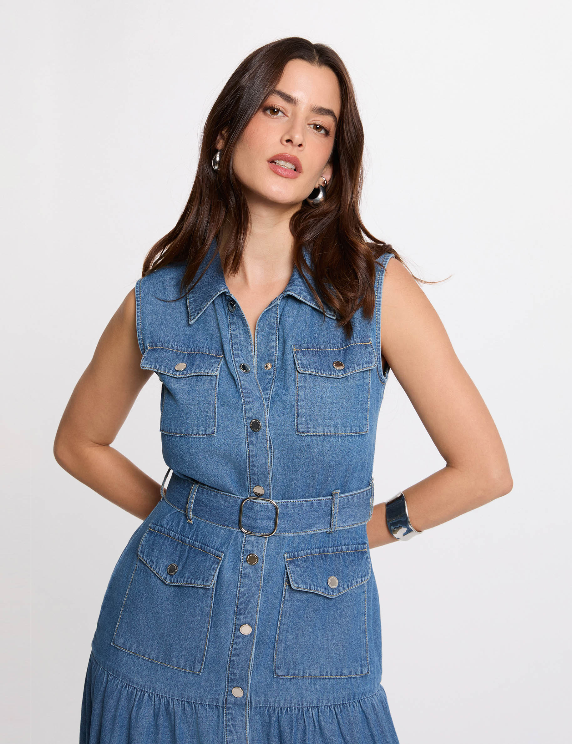 TOM TAILOR Denim Wintermantel (1-tlg), Rippbündchen
