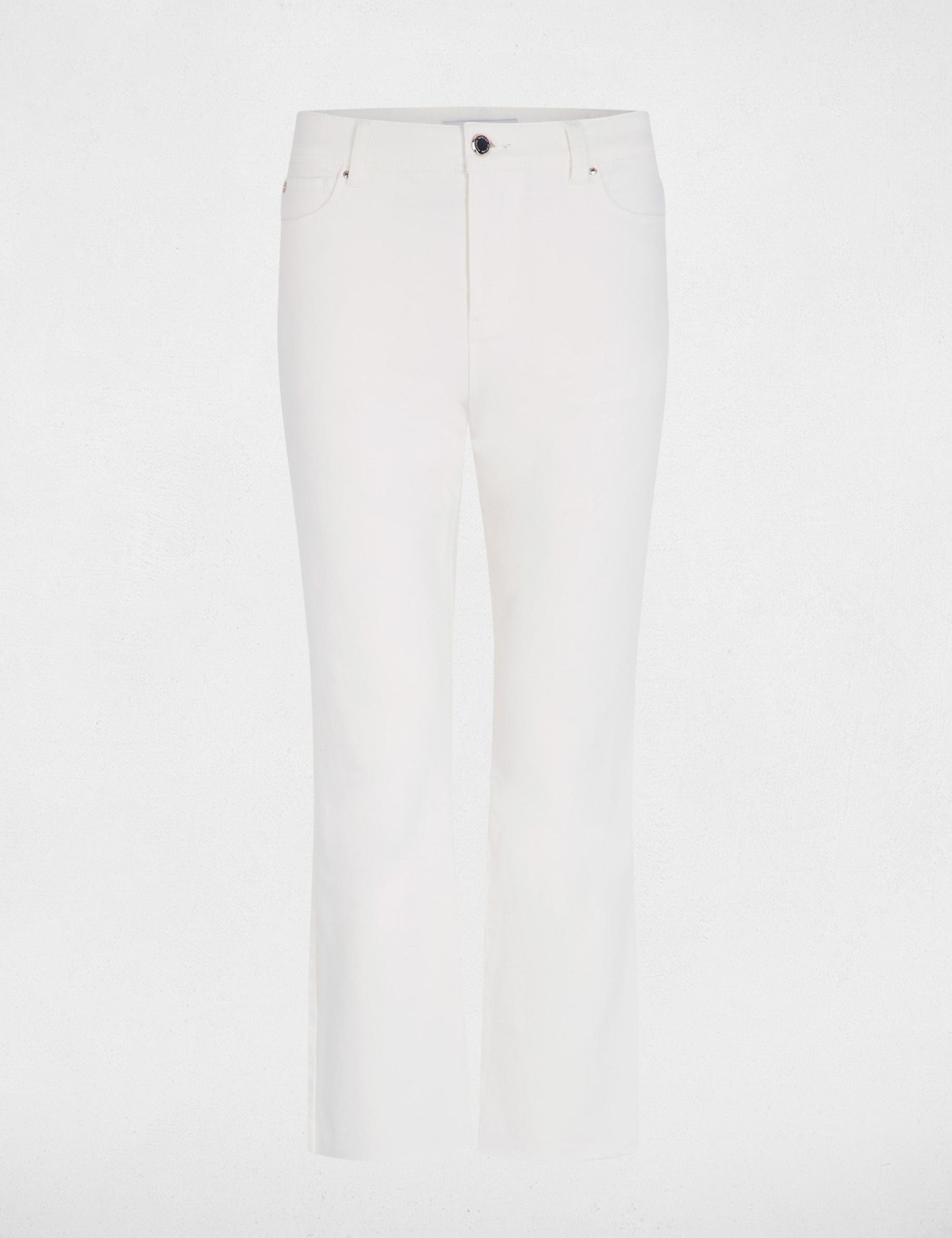 Vaquero slim crop blanco mujer
