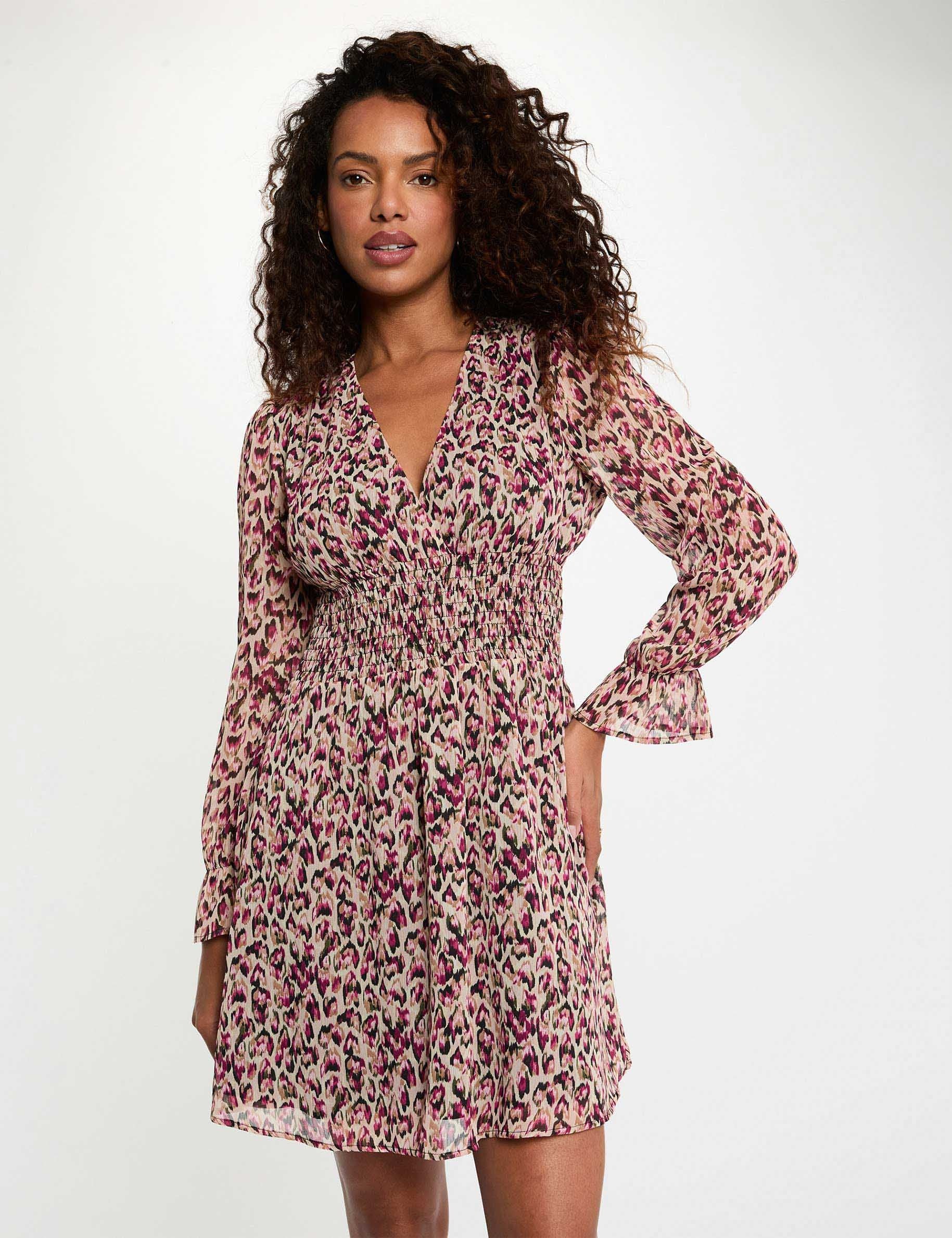 Vestido corto ajustado multicolor mujer