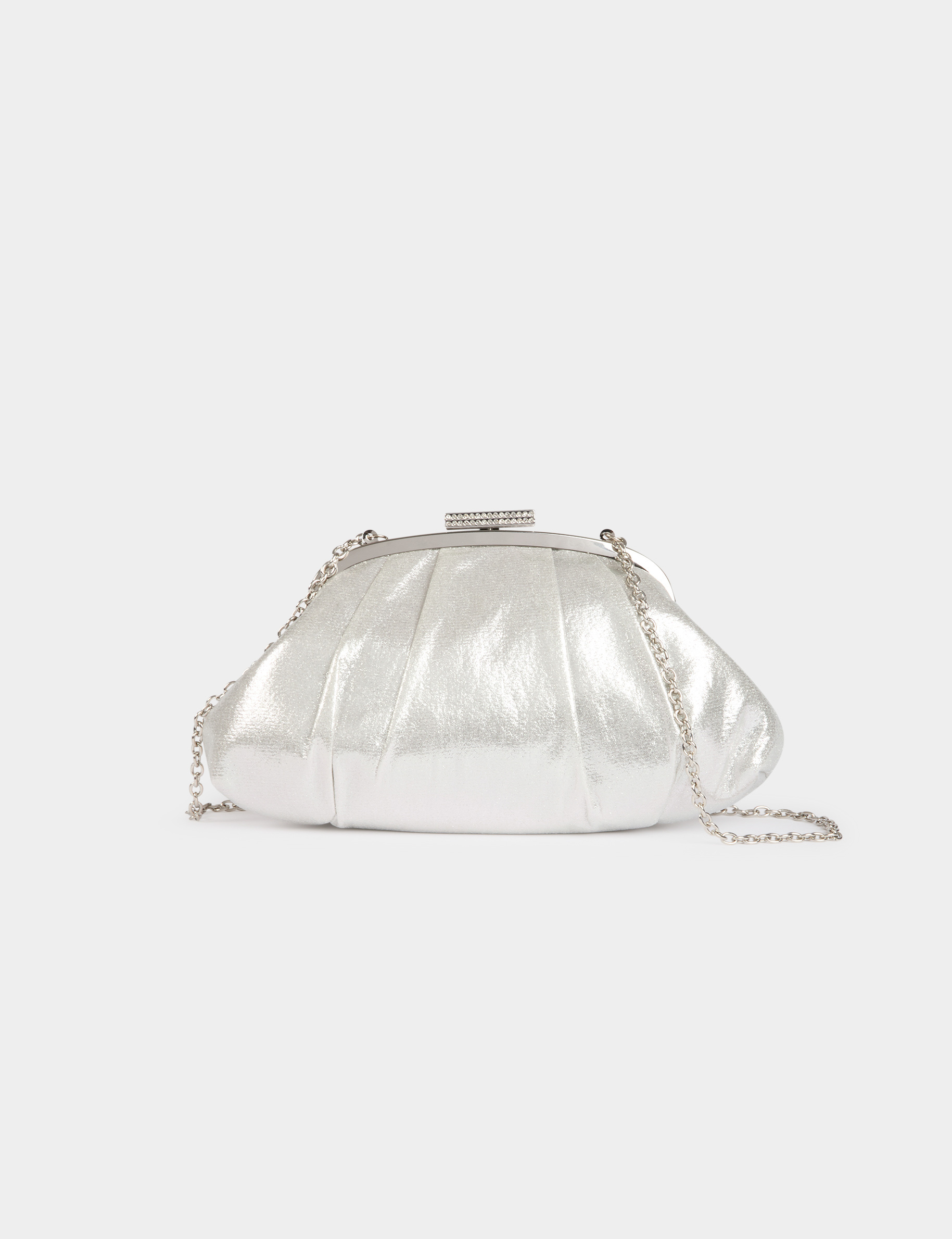 Bolso de piel sint&eacute;tica couleur argent mujer
