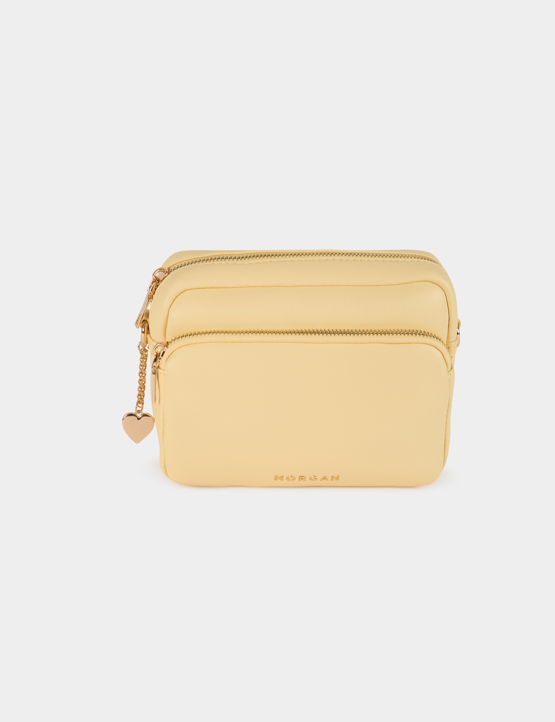 Bolso bandolera de polipiel amarillo pastel mujer