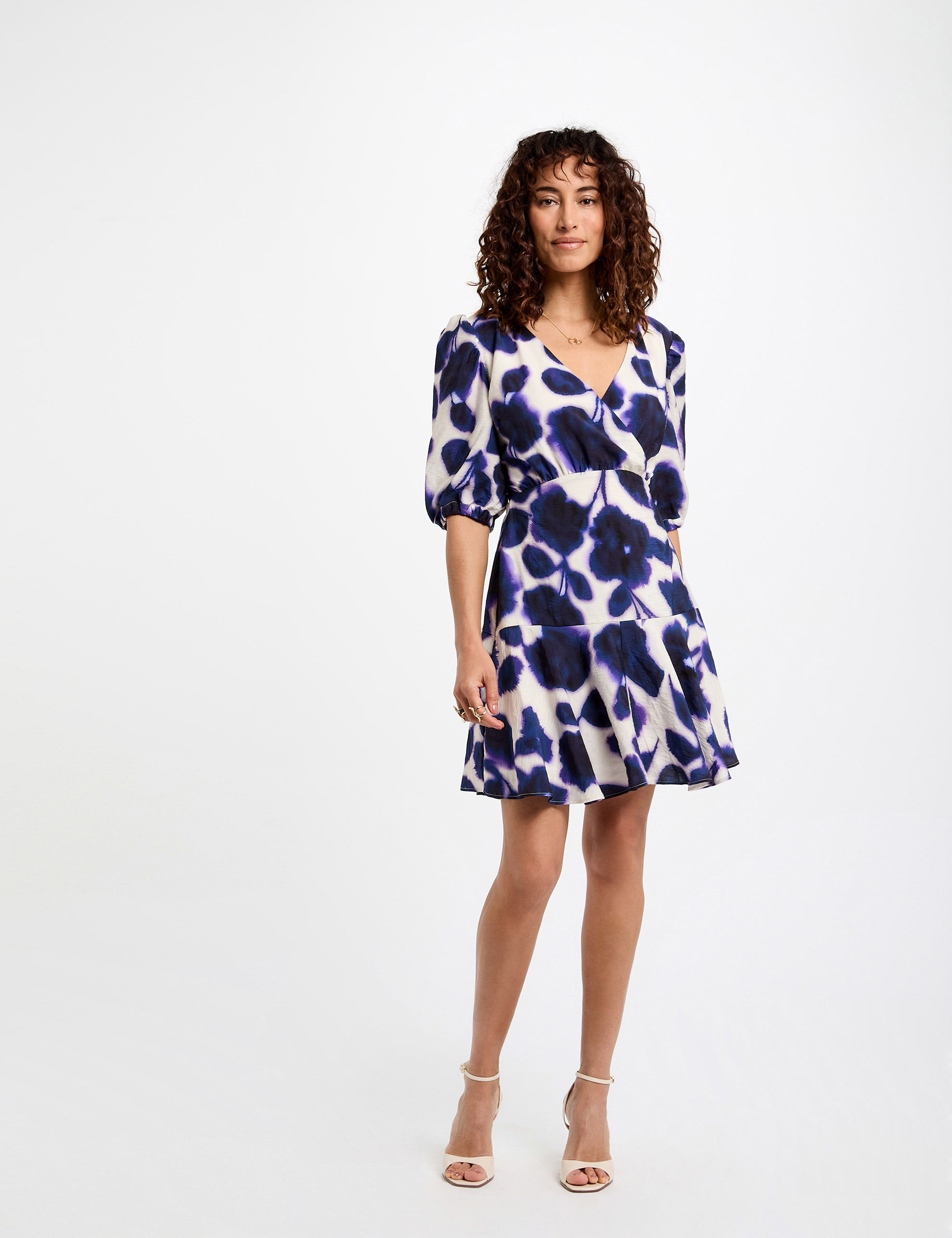 vestido acampado estampado multicolor mujer Vestido acampado estampado multicolor mujer