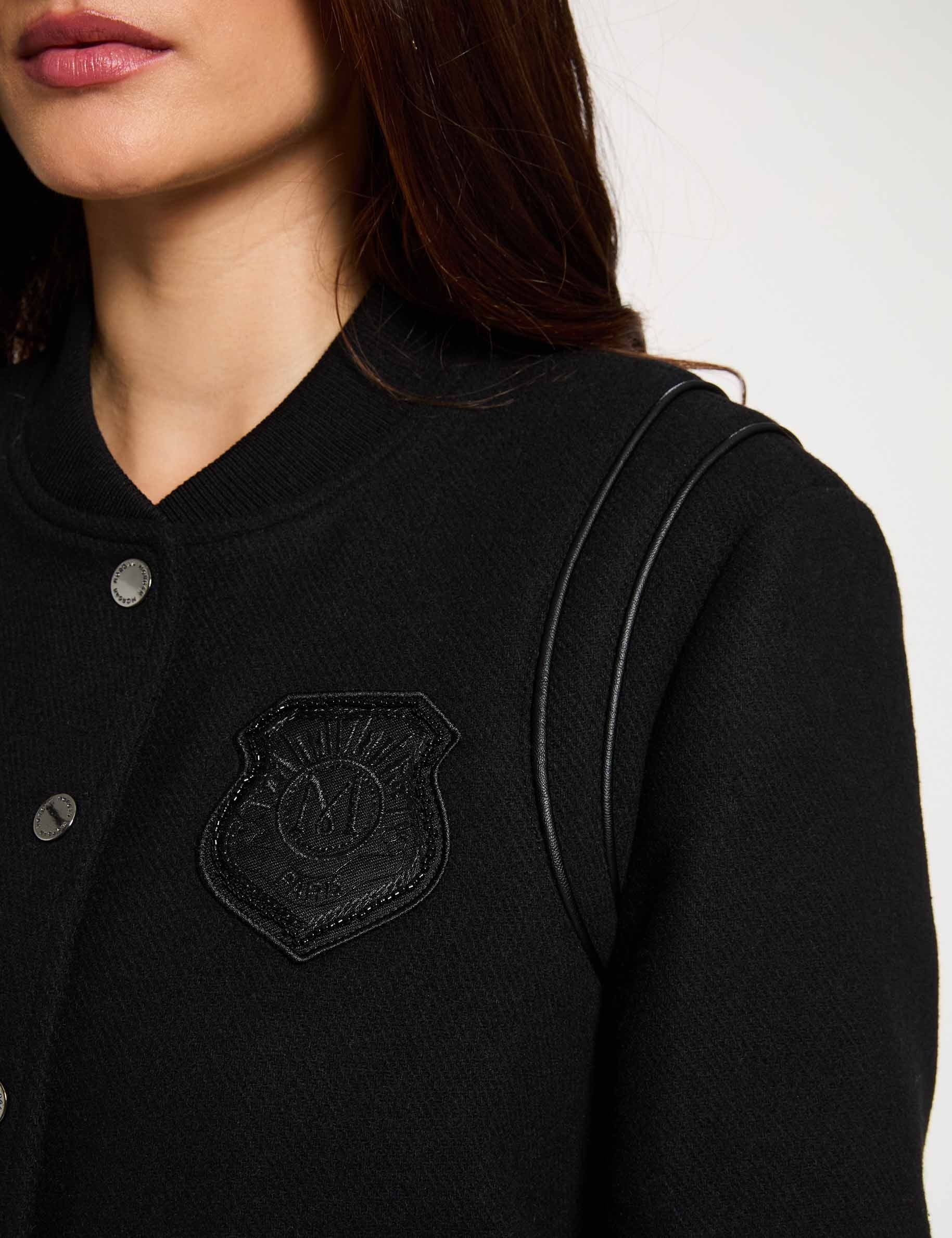 Chaqueta de manga larga negro mujer