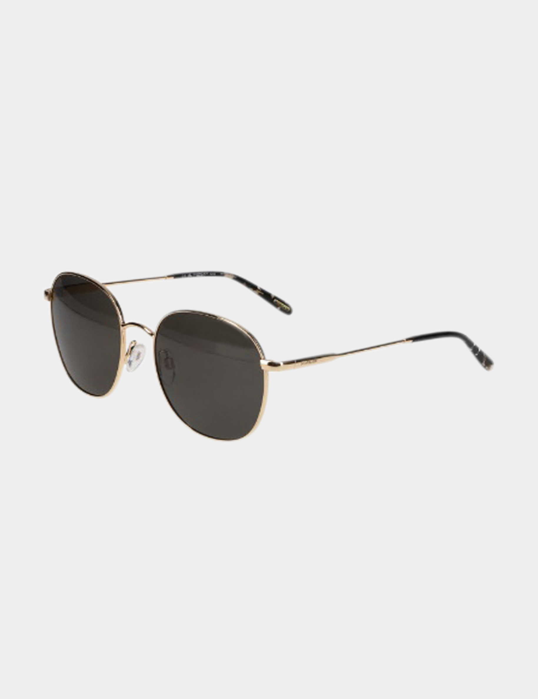 Gafas de sol redondeadas beige mujer