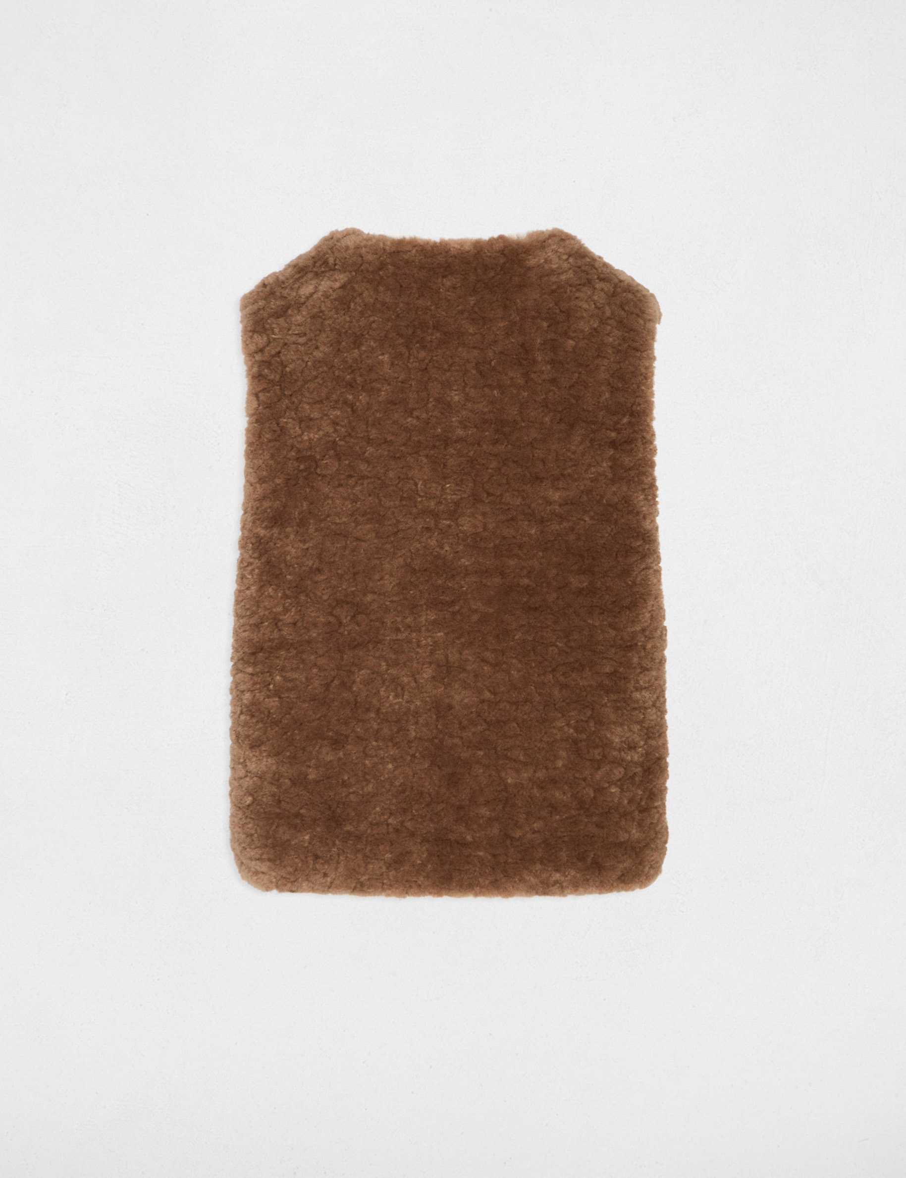 Chaleco de piel sint&eacute;tica marr&oacute;n mujer