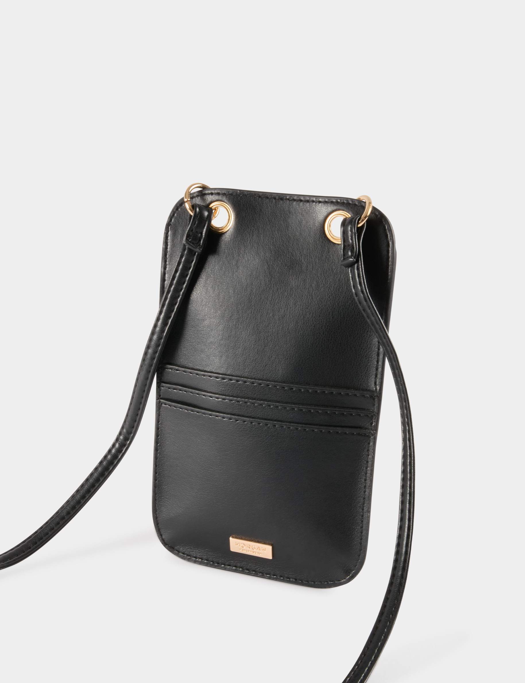 Bolso con hebilla coraz&oacute;n negro mujer