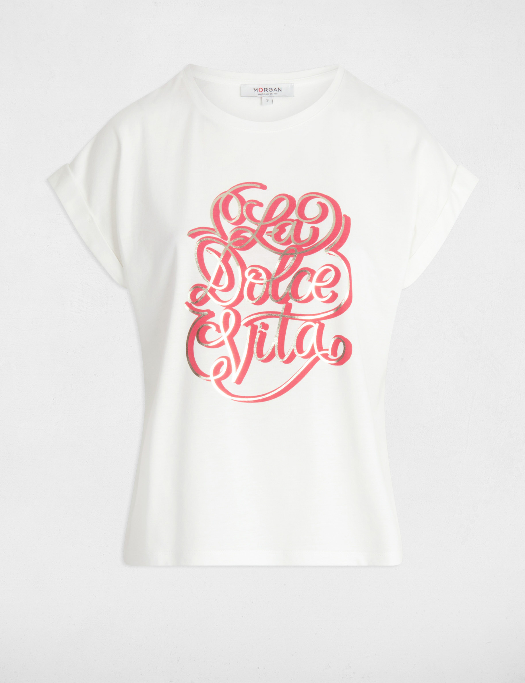 camiseta con mensaje blanco mujer Camiseta con mensaje blanco mujer