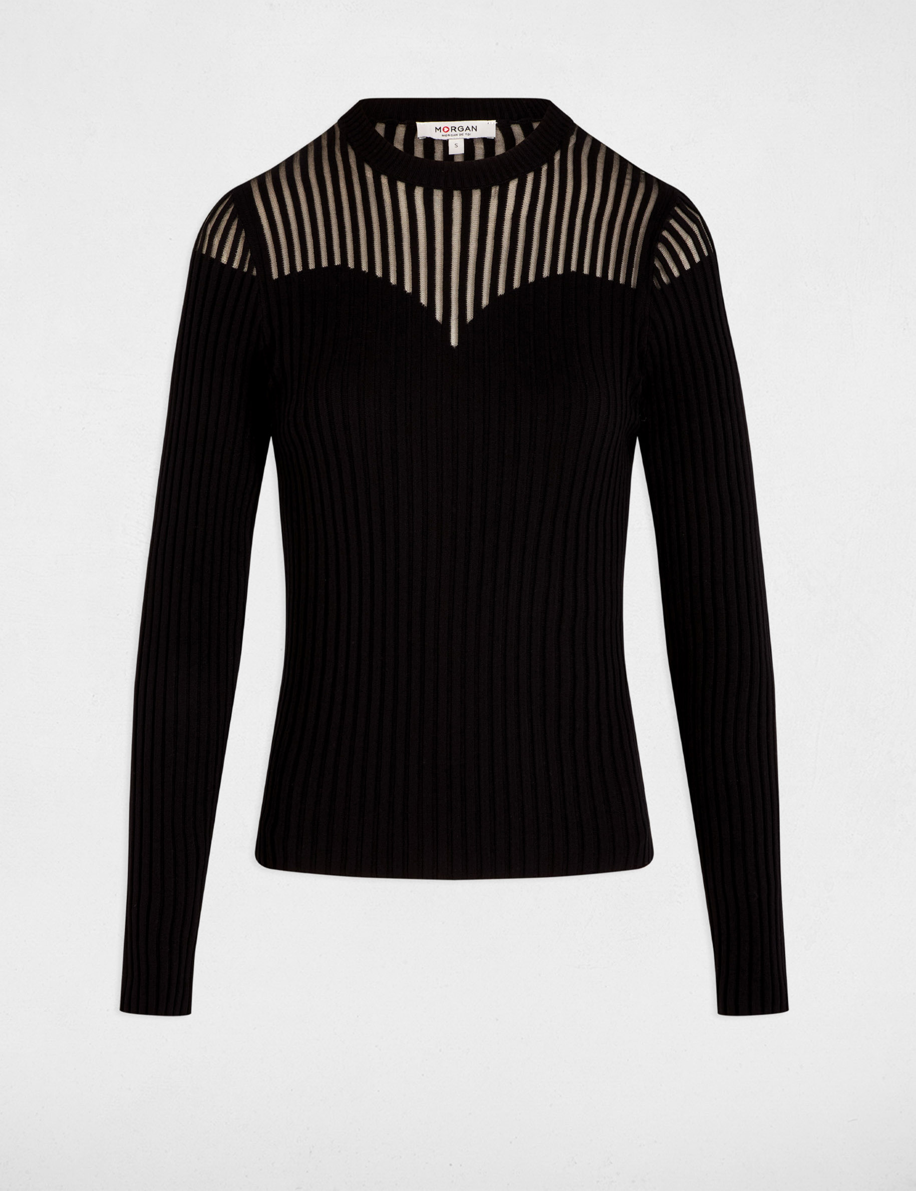 Fitted black sweater negro mujer