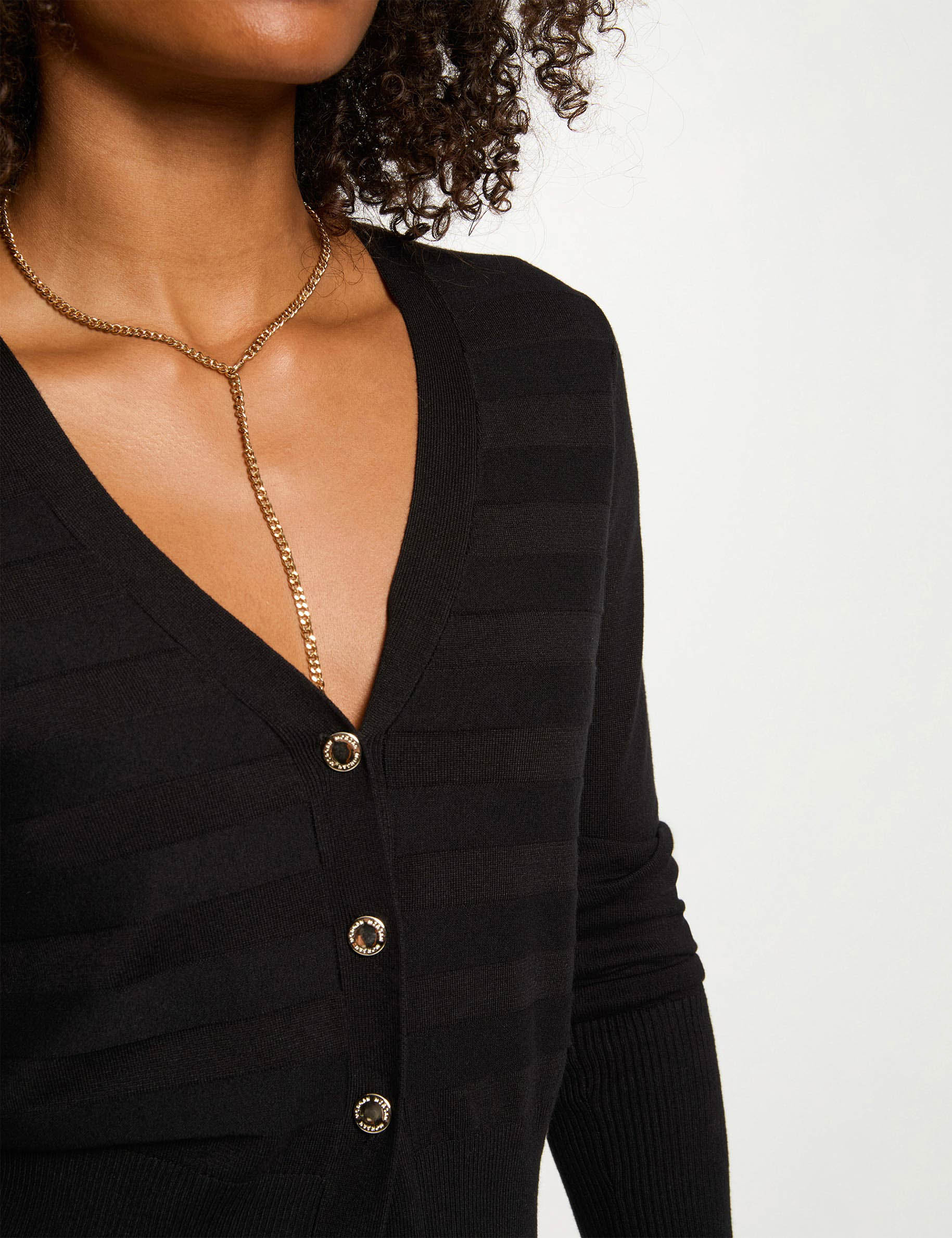 cardigan manga larga negro mujer Cárdigan manga larga negro mujer