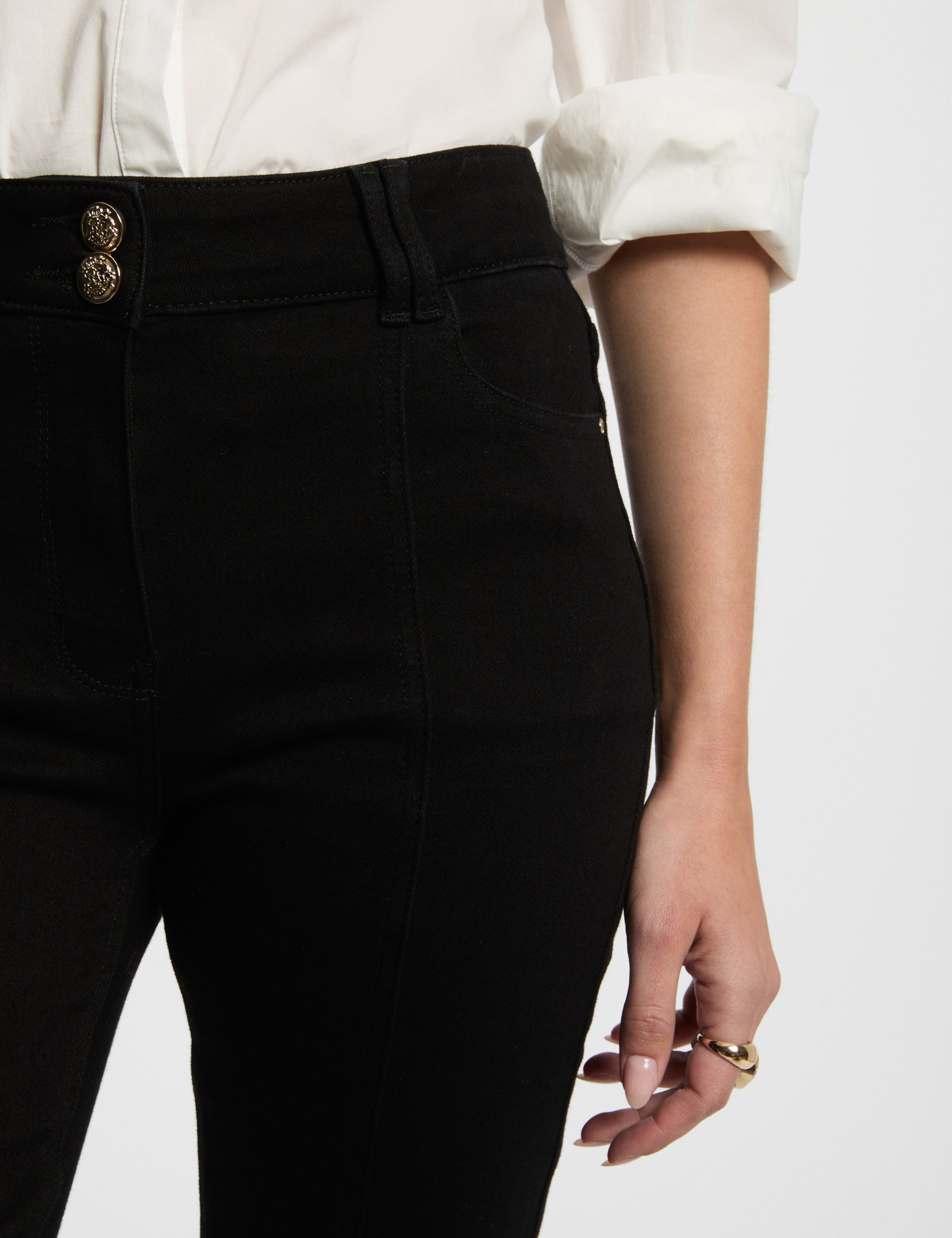 vaquero boot cut negro mujer Vaquero boot-cut negro mujer
