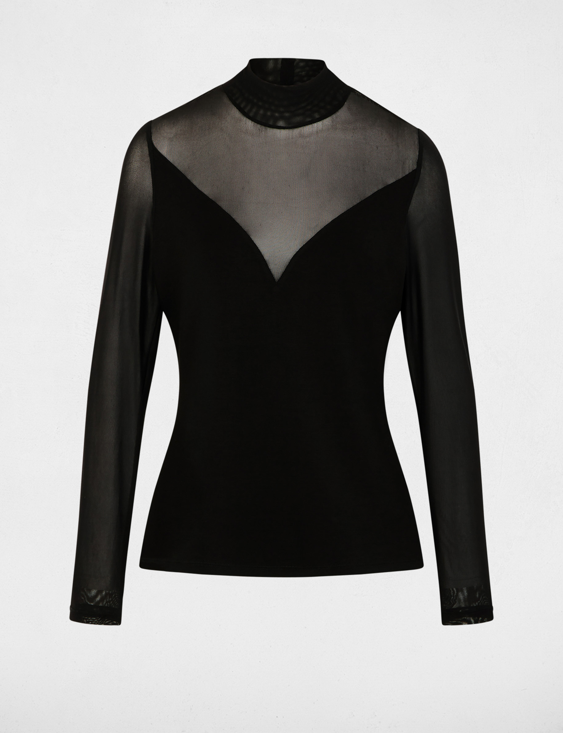 Camiseta manga larga negro mujer