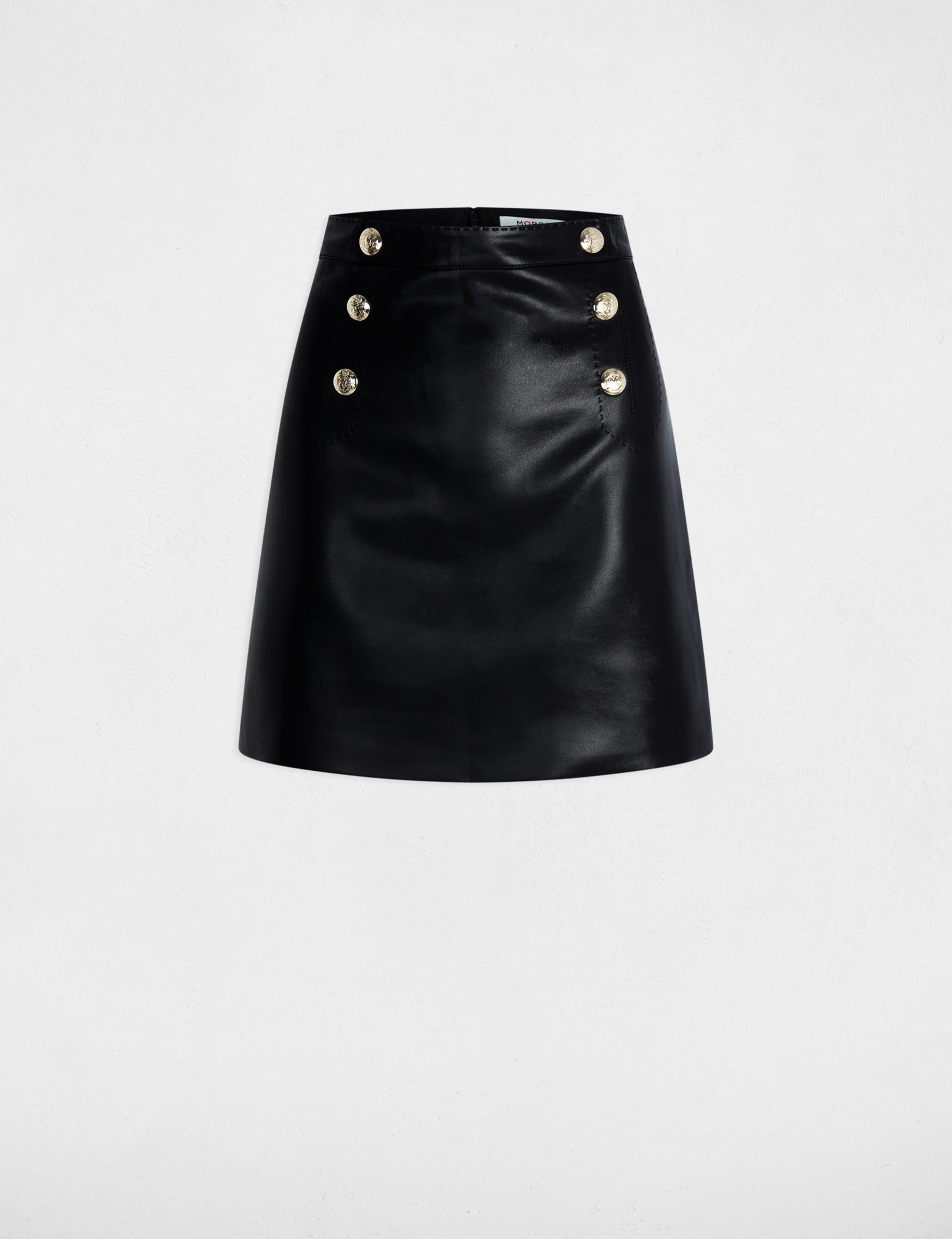 falda corta cuero sintetico negro mujer Falda corta cuero sintético negro mujer