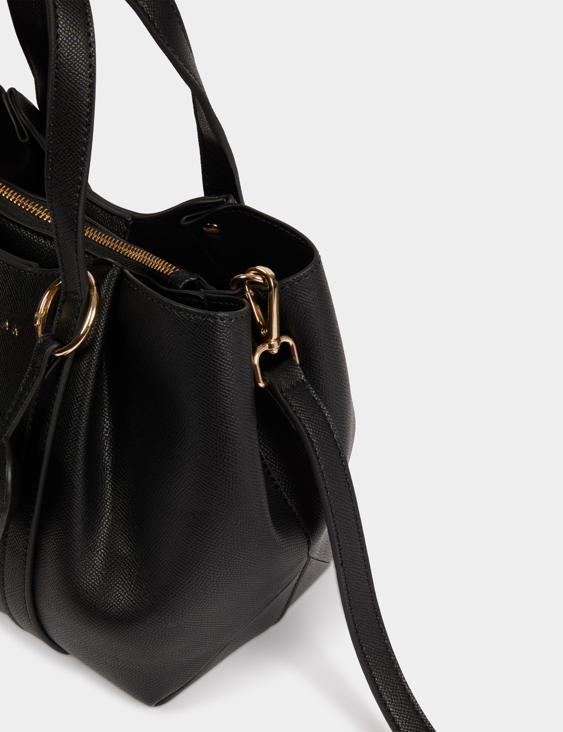 Bolso tote de piel sint&eacute;tica negro mujer