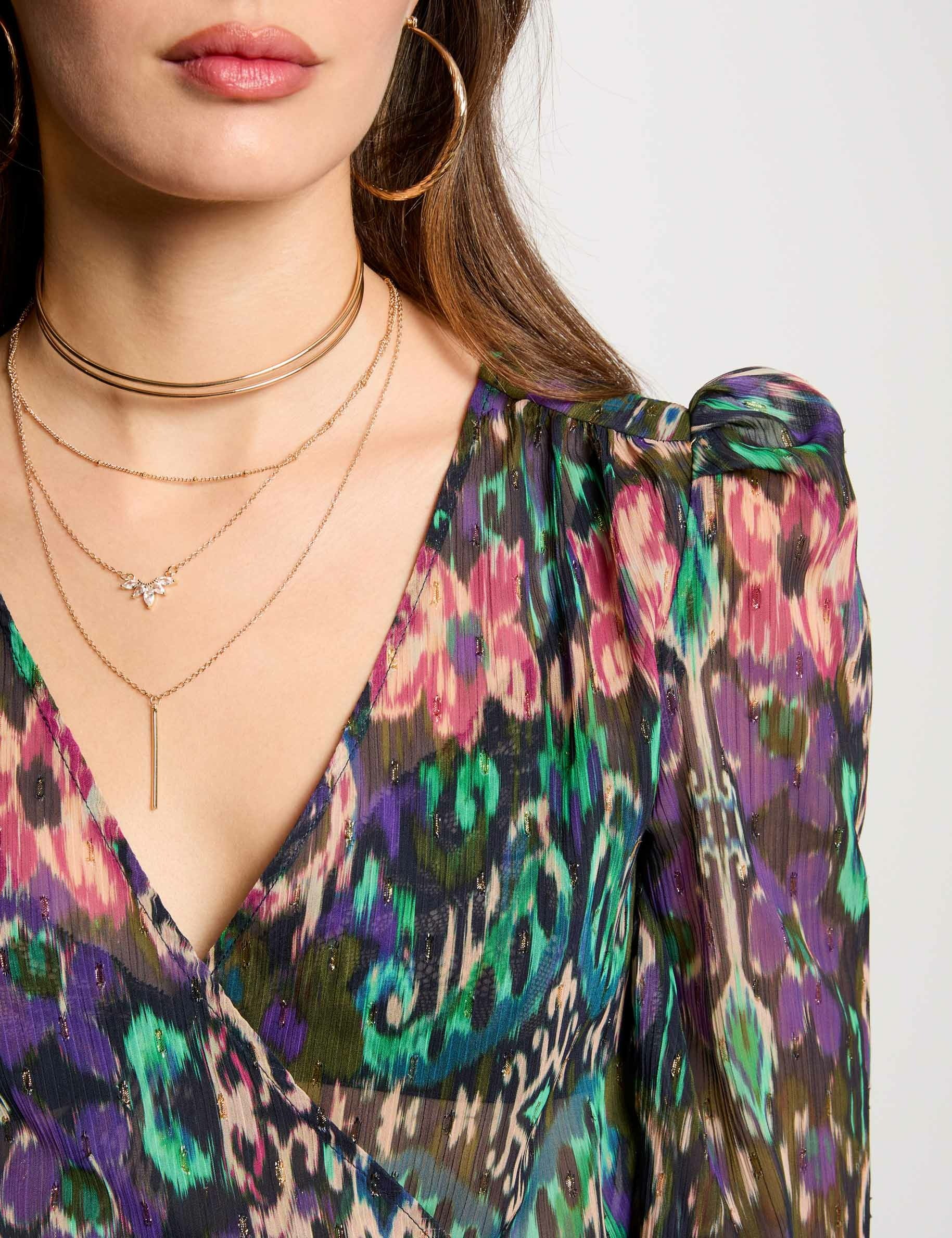 blusa manga larga multicolor mujer Blusa manga larga multicolor mujer