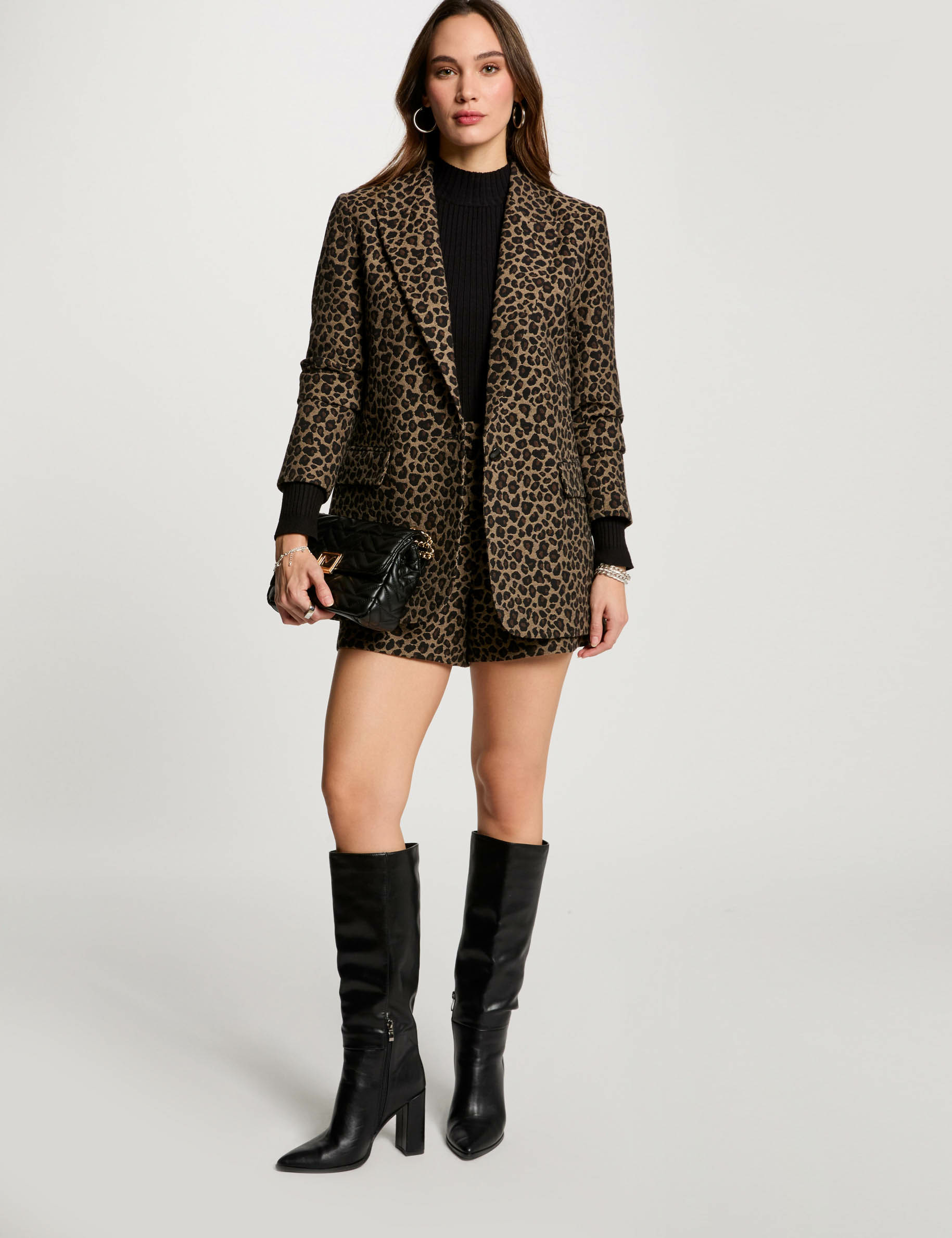 chaqueta estampado leopardo multicolor mujer Chaqueta estampado leopardo multicolor mujer