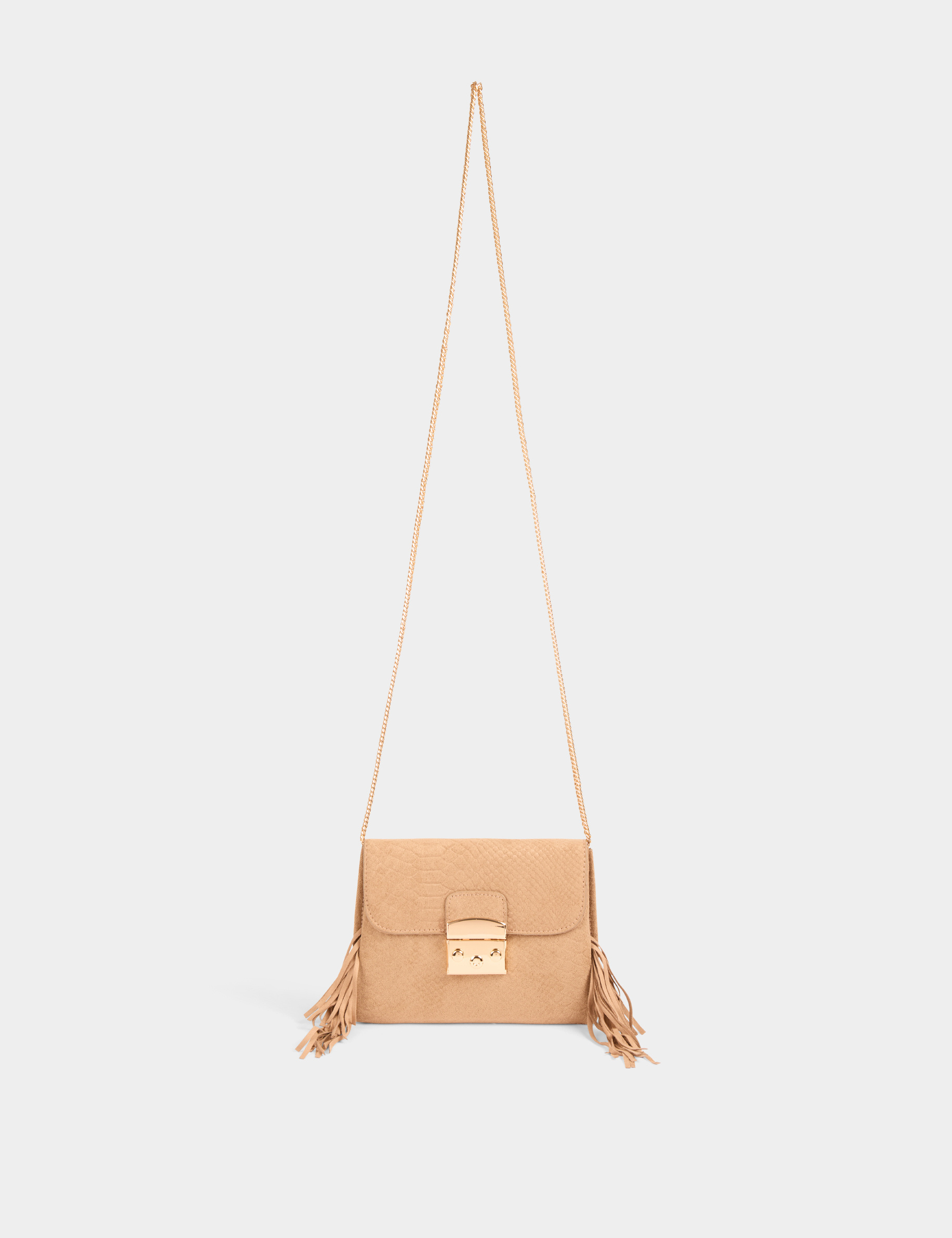 bolso cartera de mano flecos arena mujer Bolso cartera de mano flecos arena mujer