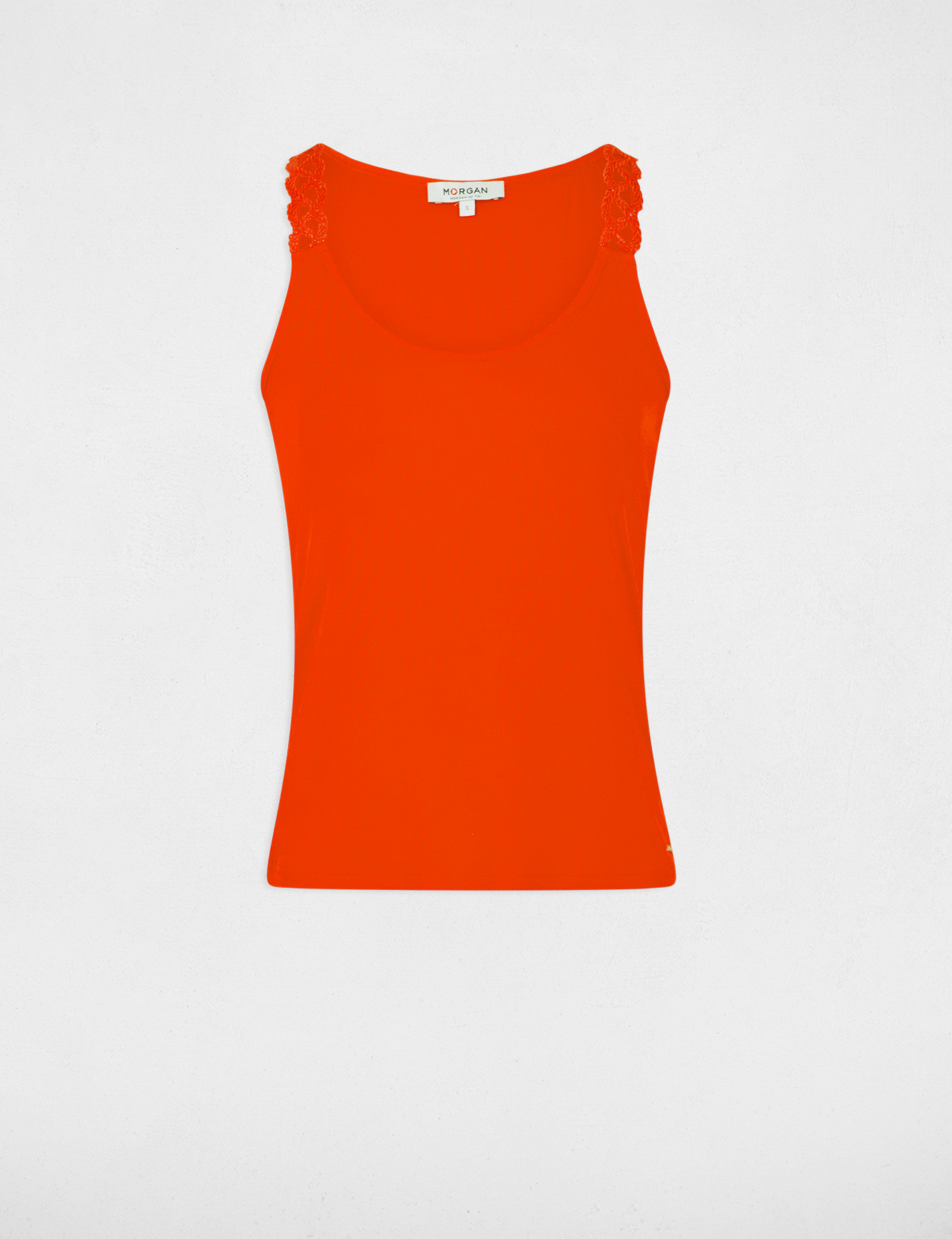 top sin manga orange mujer Top sin manga orange mujer