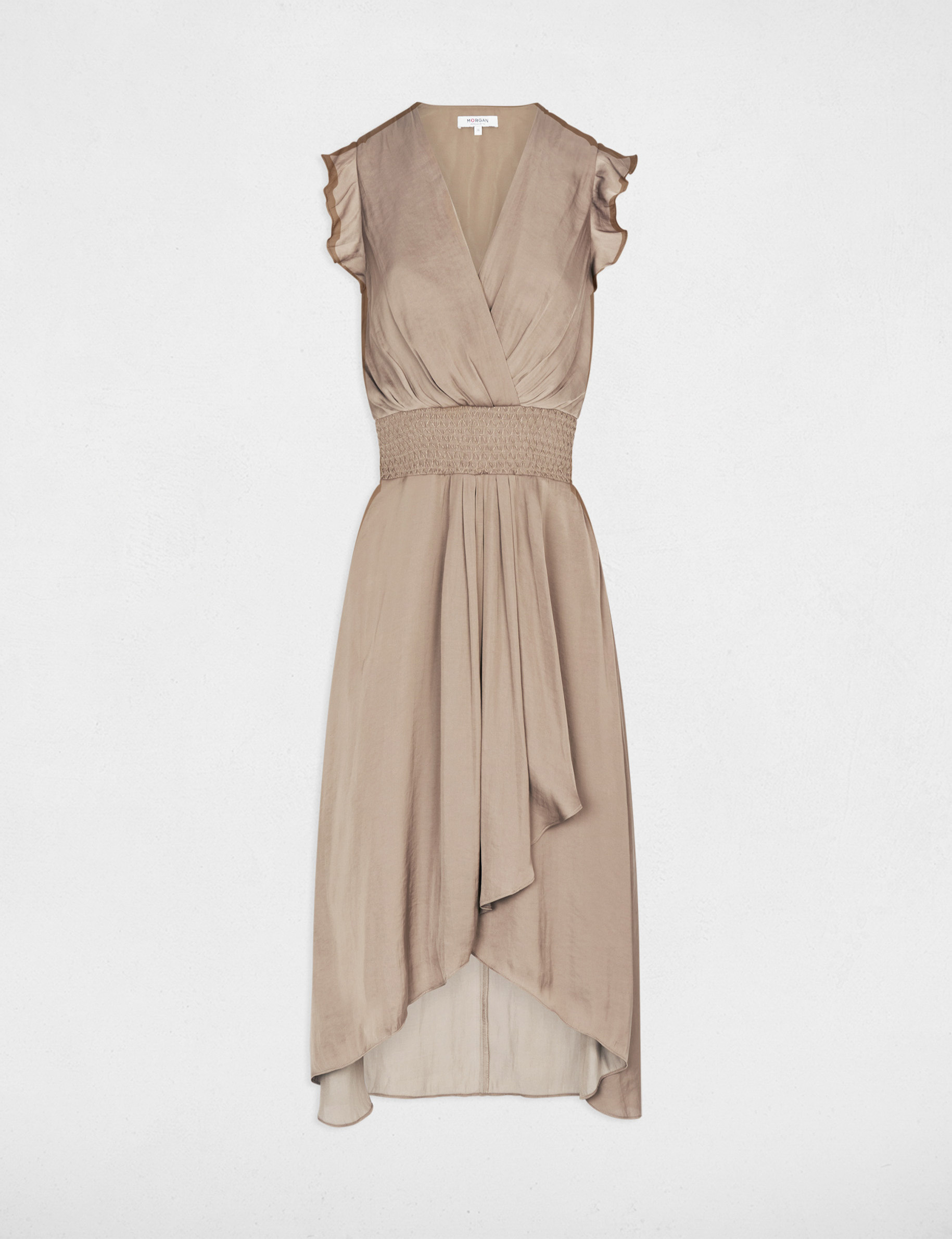 Vestido recto holgado sin mangas topo mujer