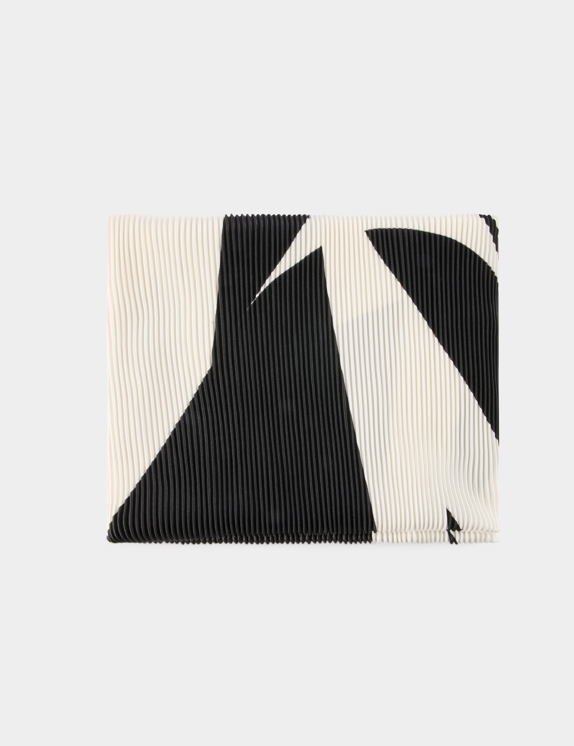 Pa&ntilde;uelo plisado blanco mujer