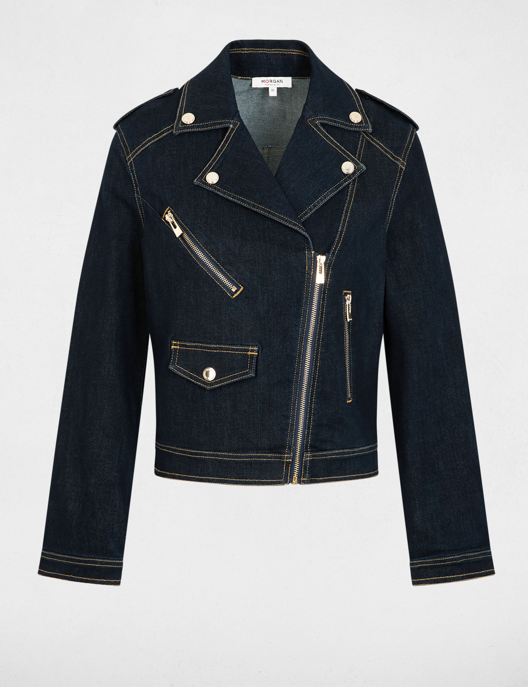 Chaqueta vaquera oversize azul mujer