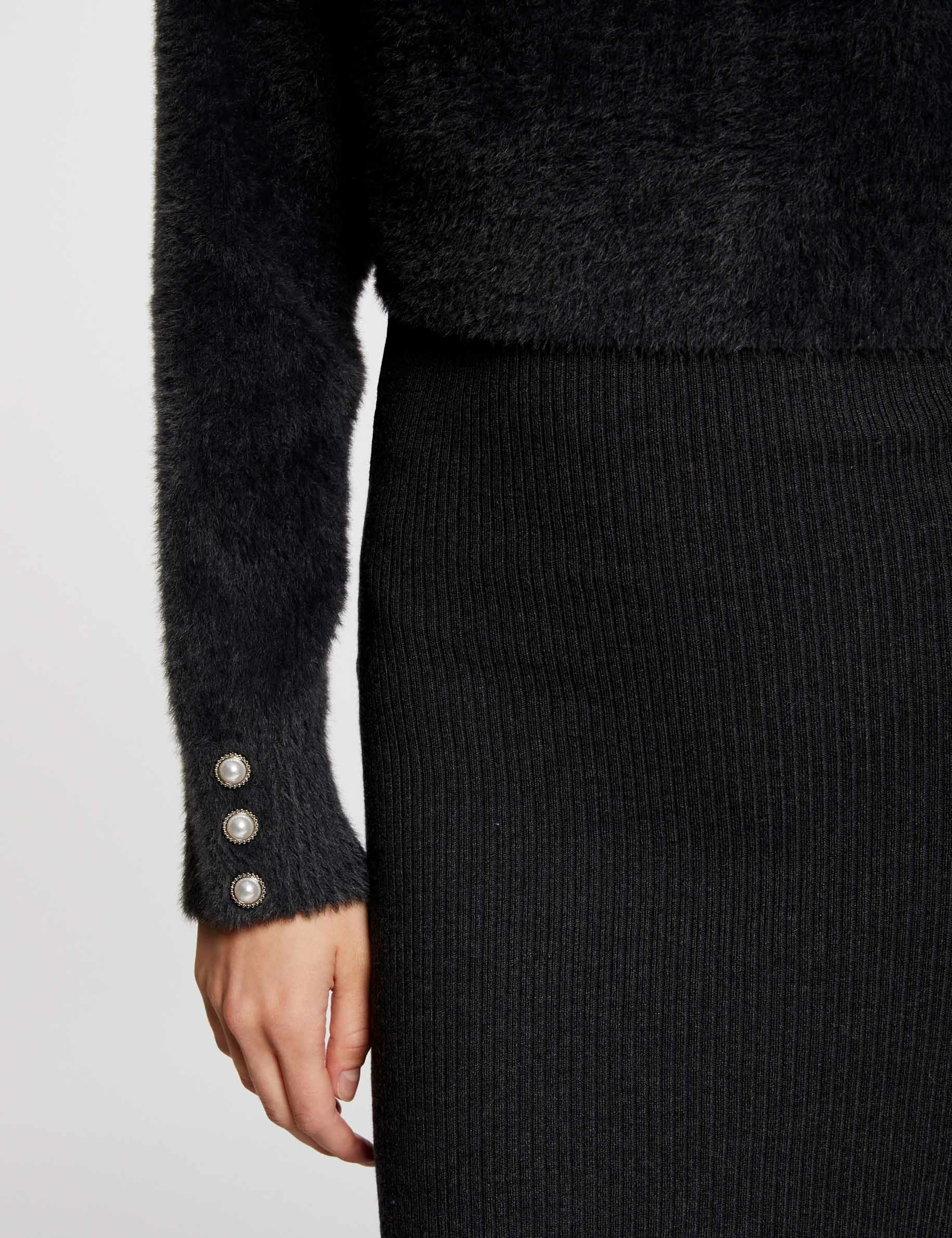 Vestido midi ajustado 2-en-1 gris oscuro mujer