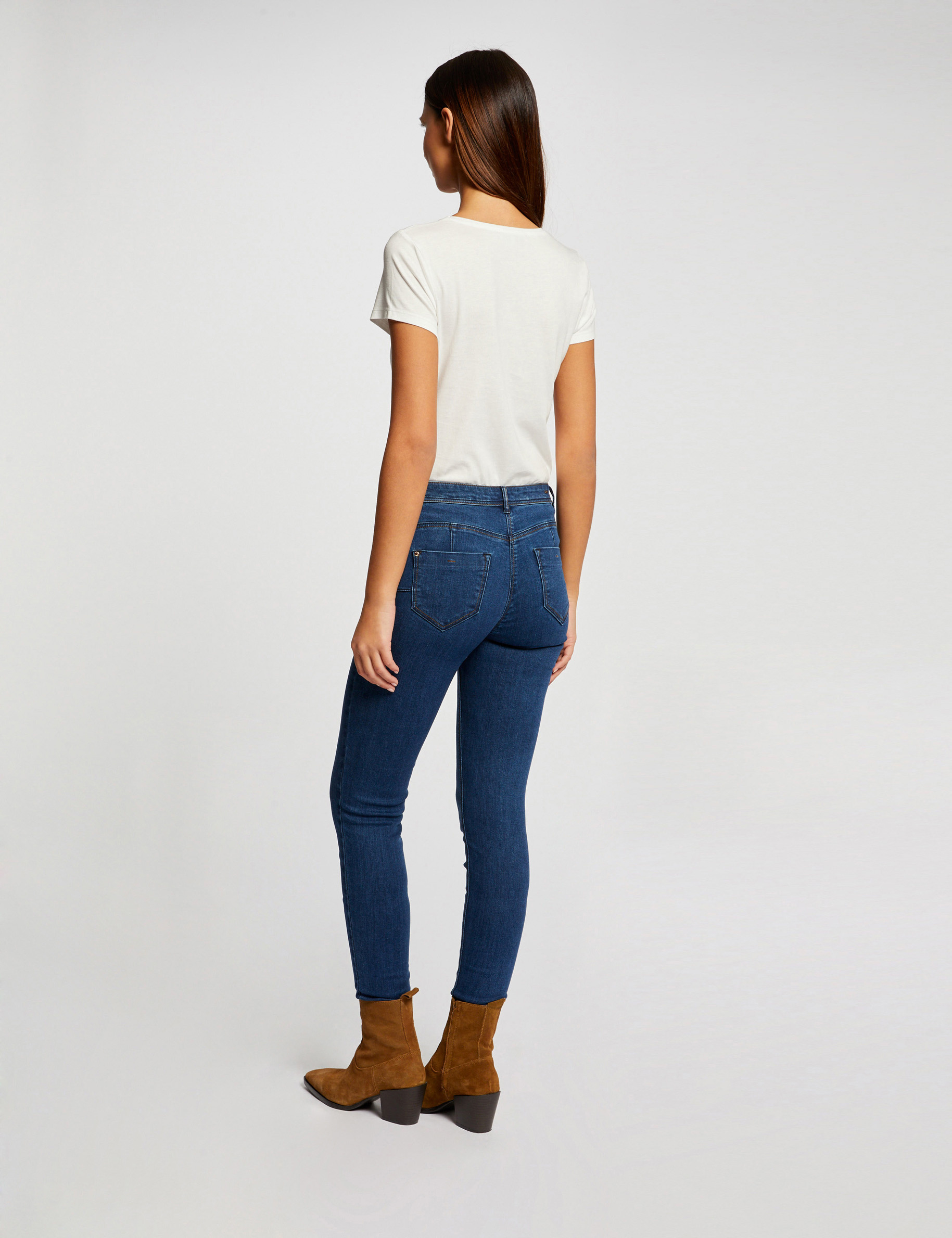 Camiseta de manga corta con mensaje crudo mujer Camiseta de manga corta con mensaje crudo mujer