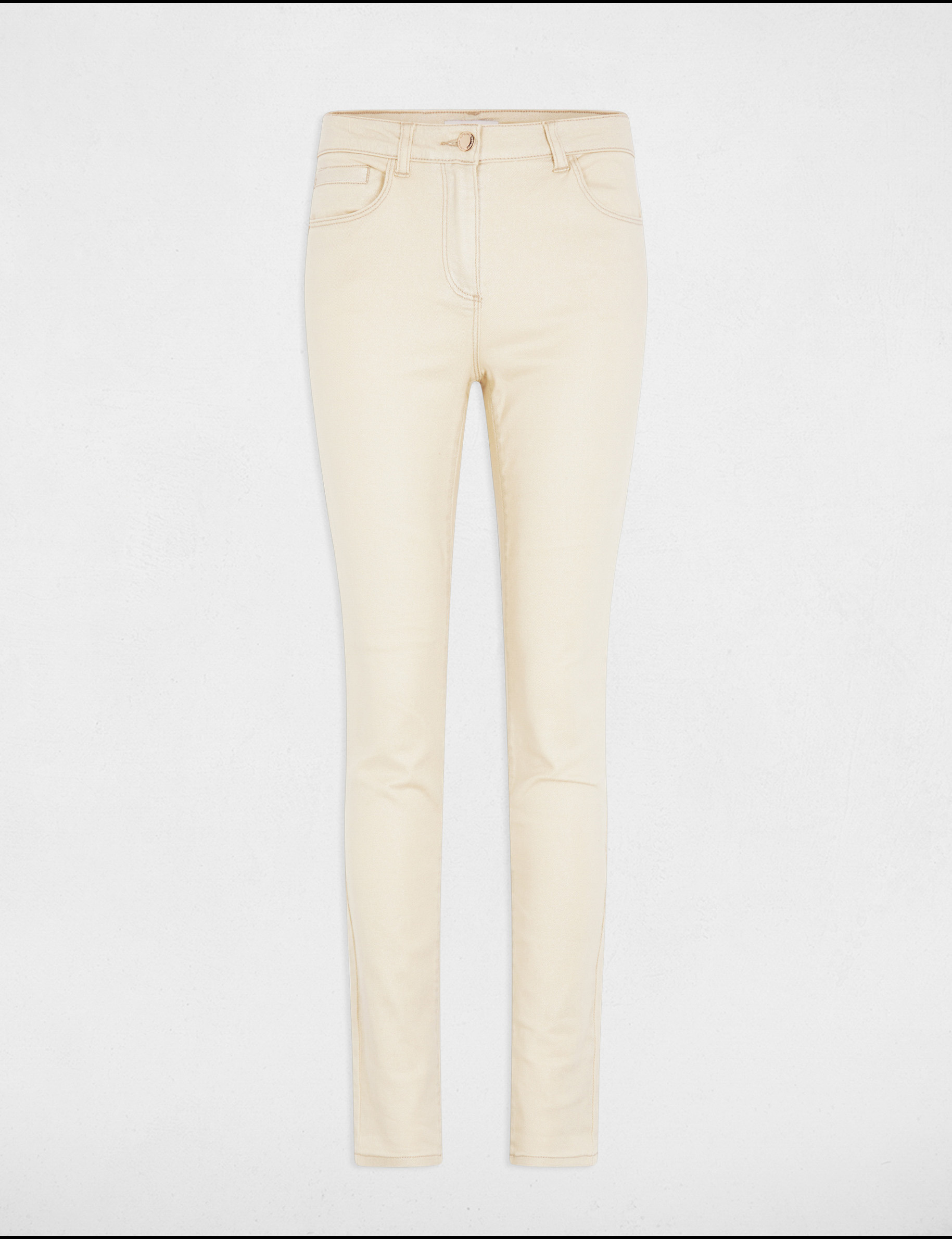 vaquero slim irisado marfil mujer Vaquero slim irisado marfil mujer