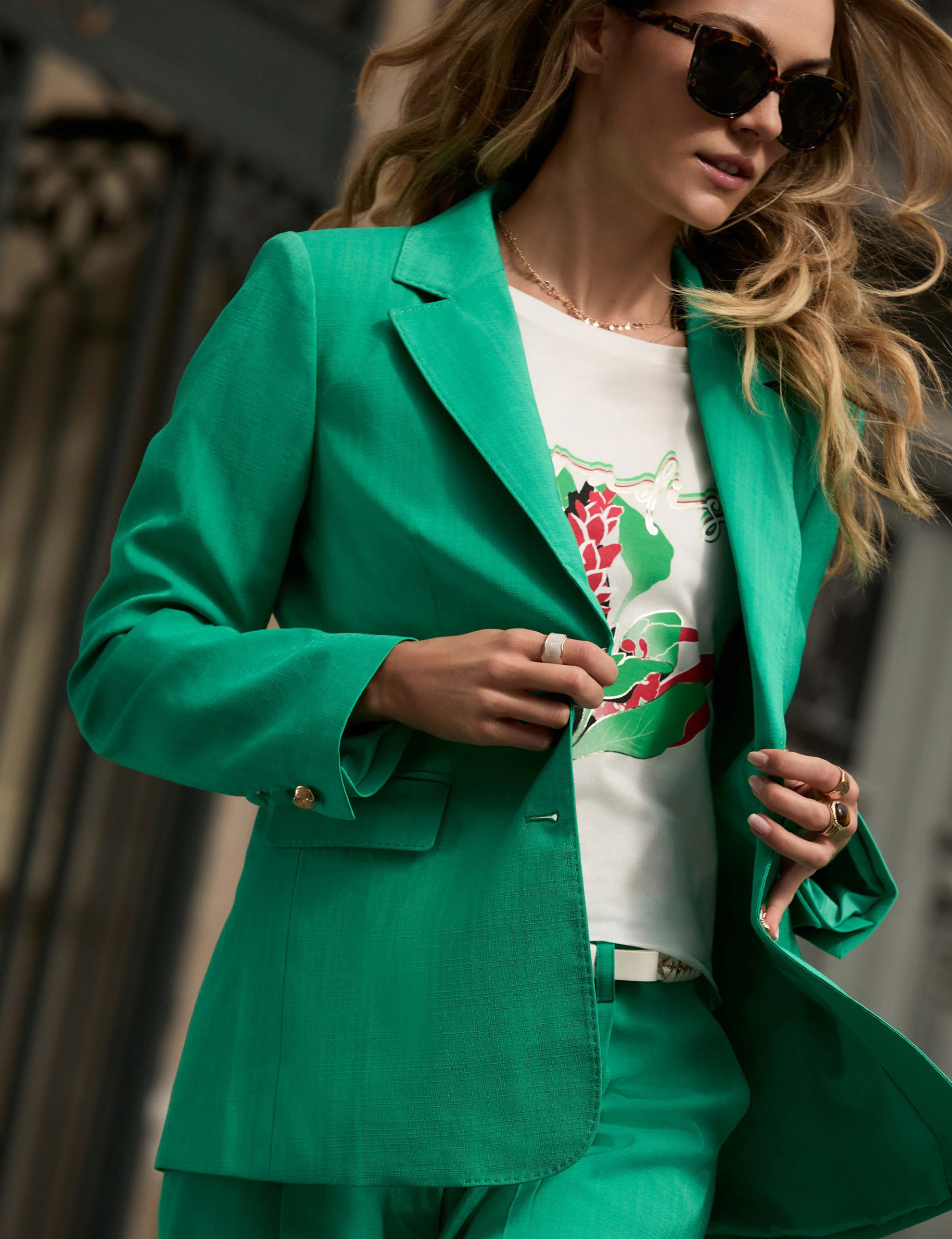 americana holgada verde emeralda mujer Americana holgada verde emeralda mujer