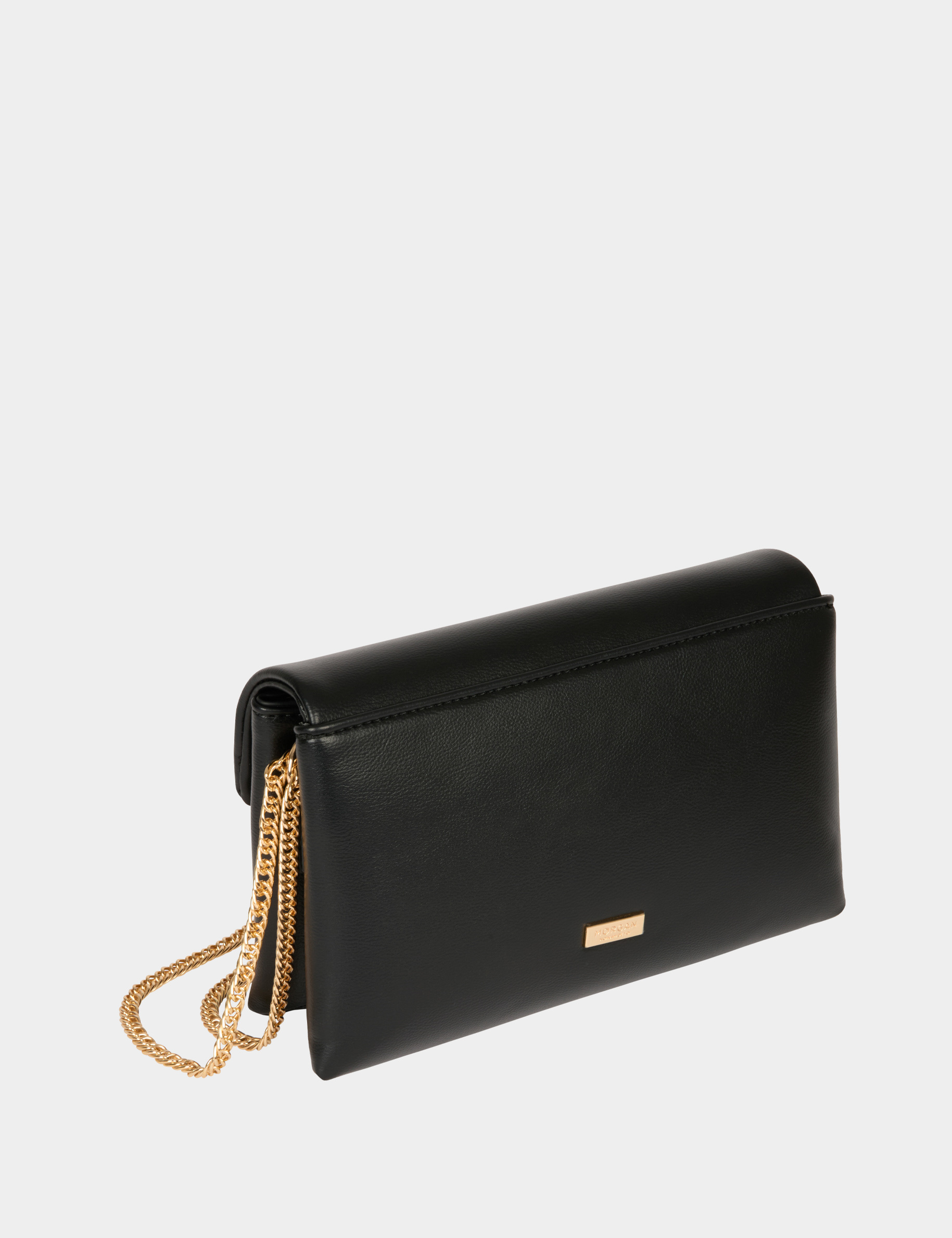 Bolso bandolera de polipiel negro mujer
