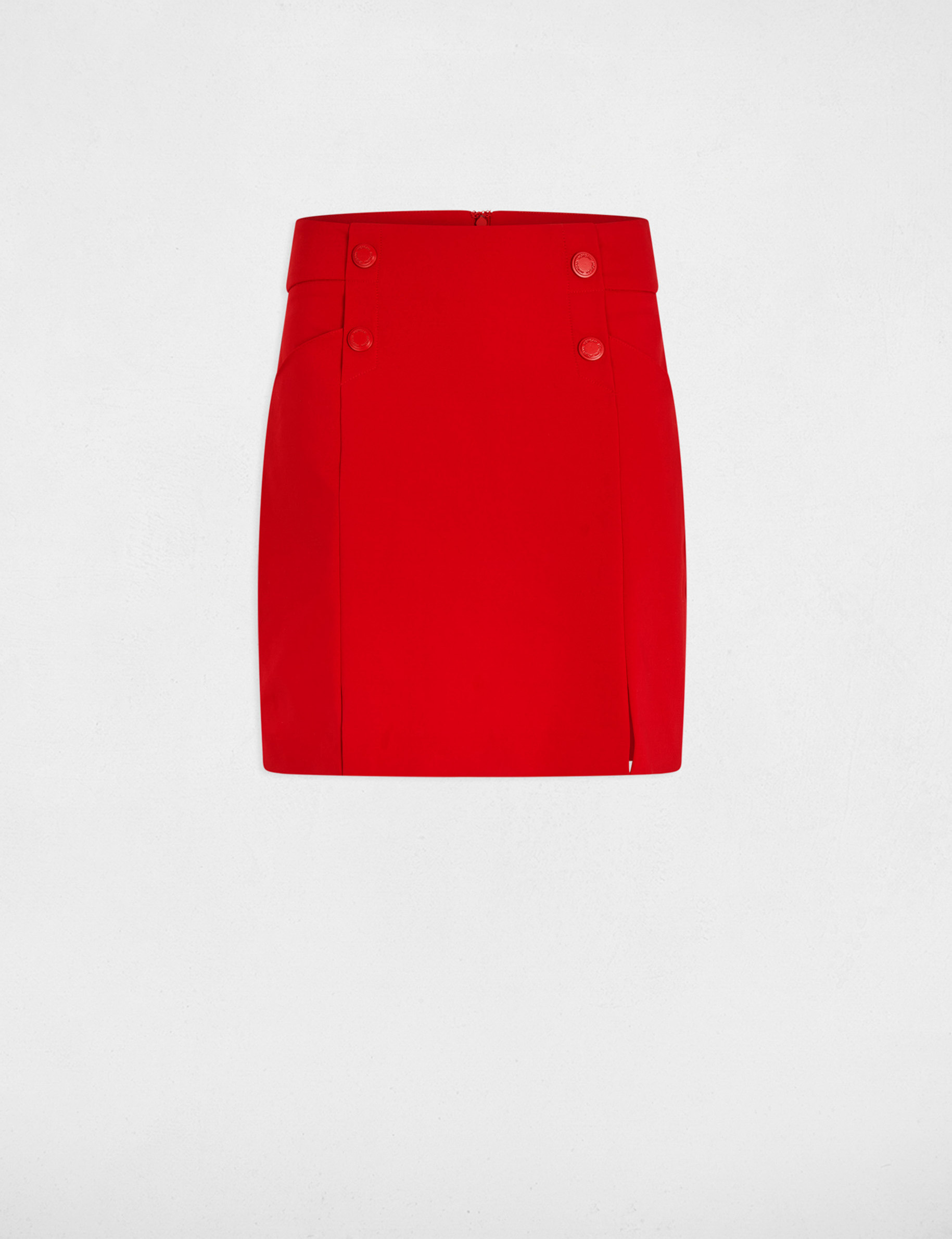 falda corta con botones rojo mujer Falda corta con botones rojo mujer