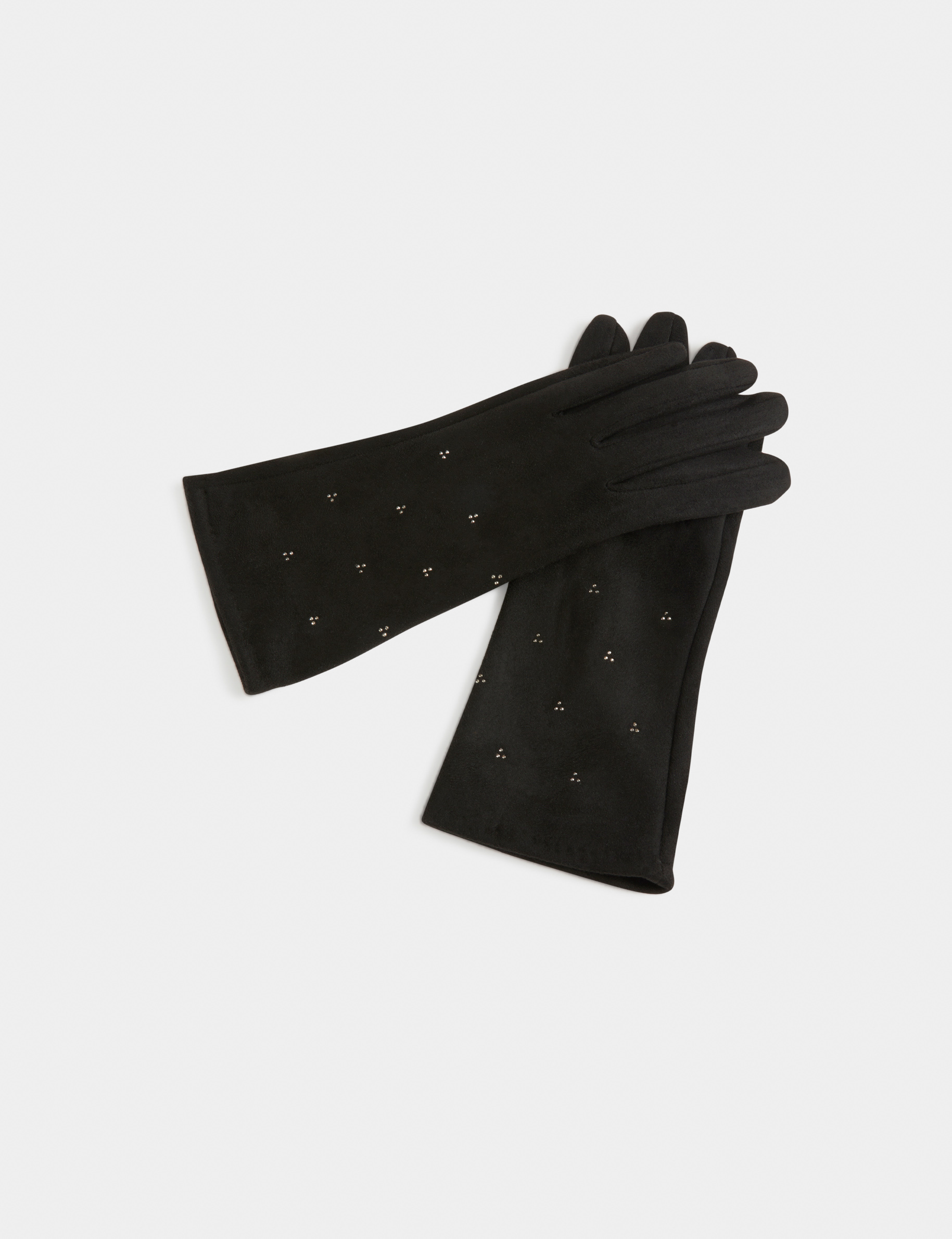 guantes con strass negro mujer Guantes con strass negro mujer