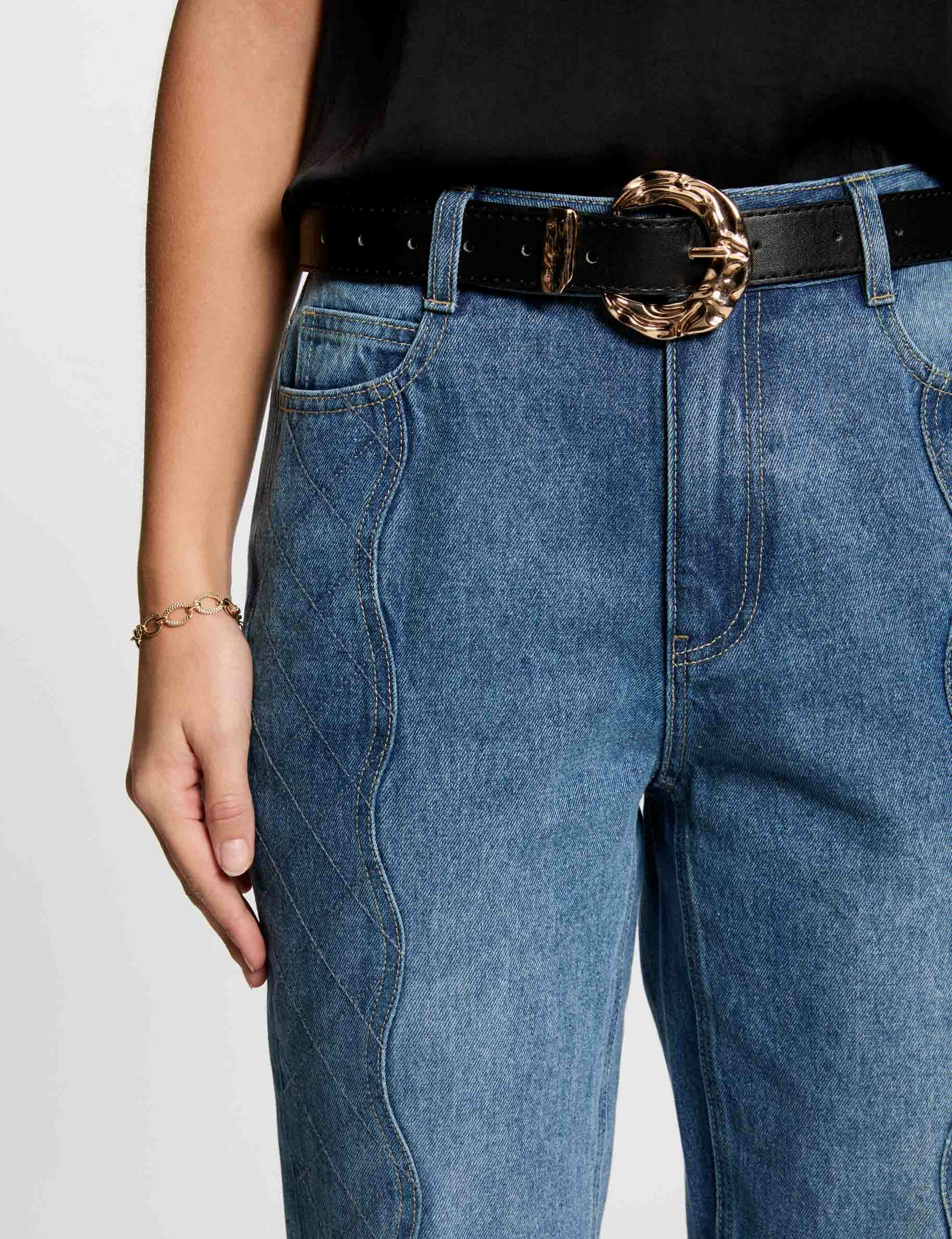 vaquero slim acolchado denim stone mujer Vaquero slim acolchado denim stone mujer