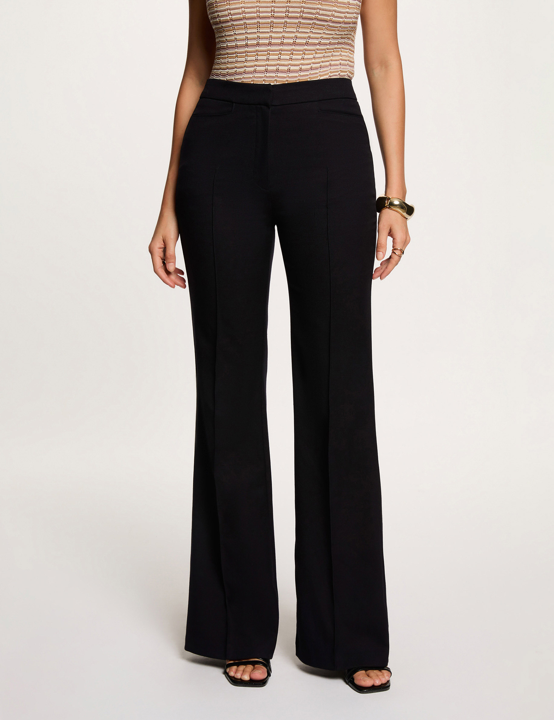 Pantal&oacute;n boot-cut azul marino mujer