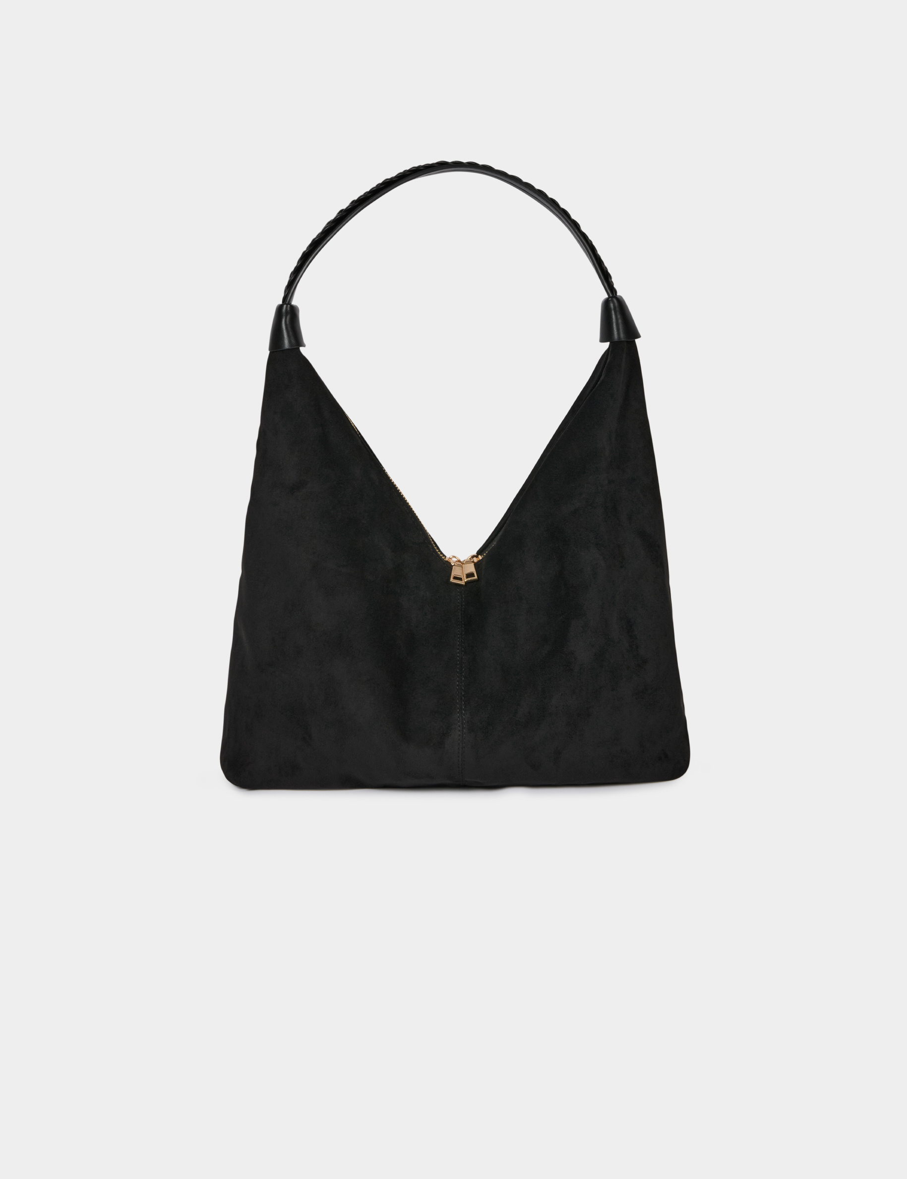 Bolso hobo de ante negro mujer