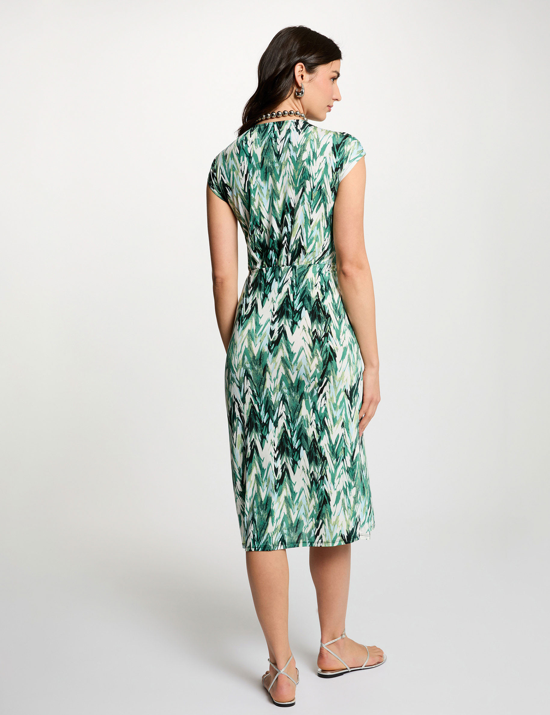 Vestido recto estampado multicolor mujer