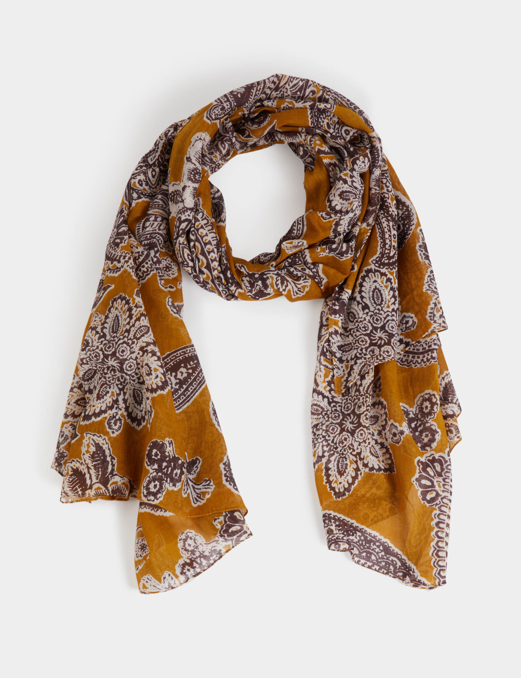 Pañuelo estampado cachemir multicolor mujer