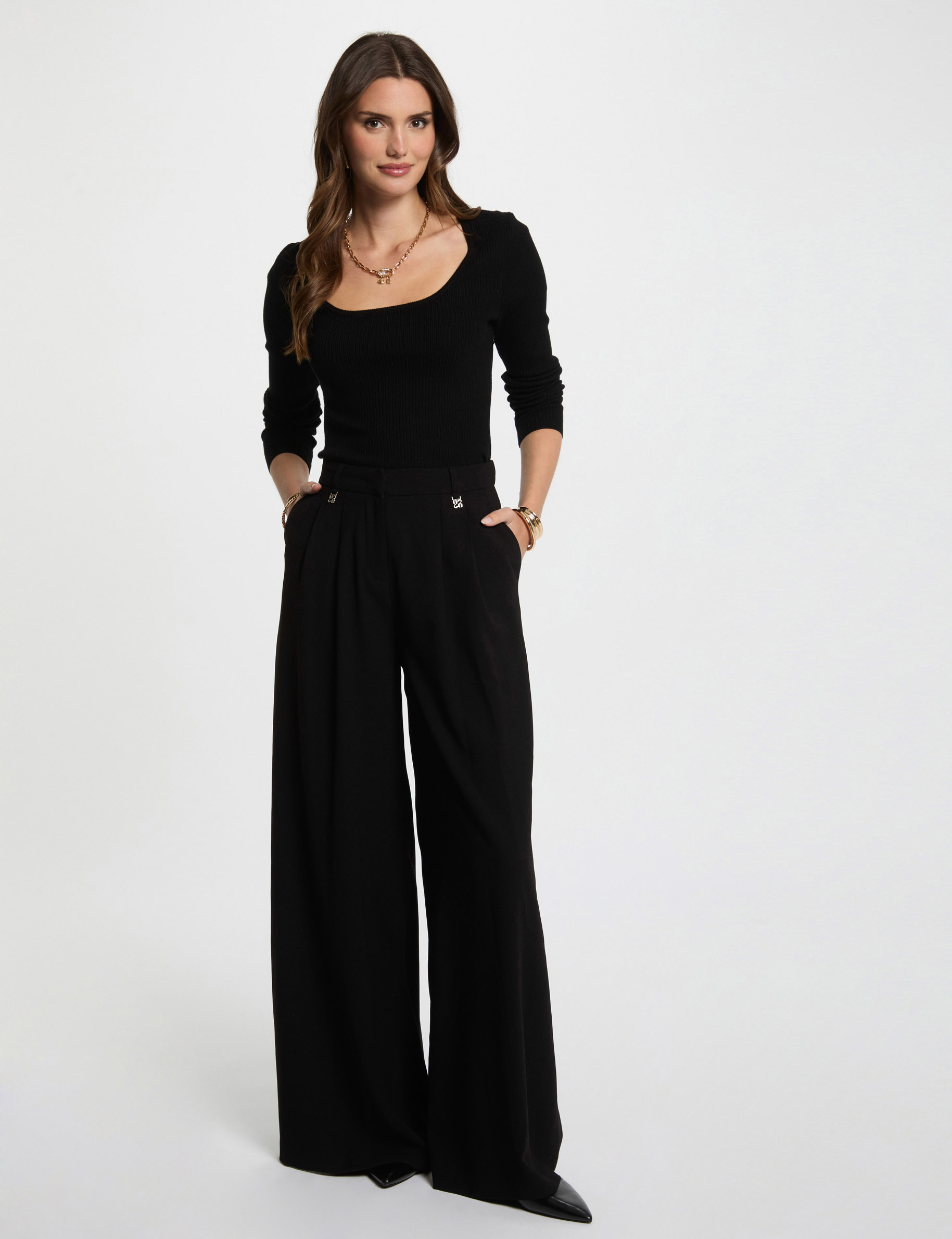 jersey manga larga negro mujer Jersey manga larga negro mujer