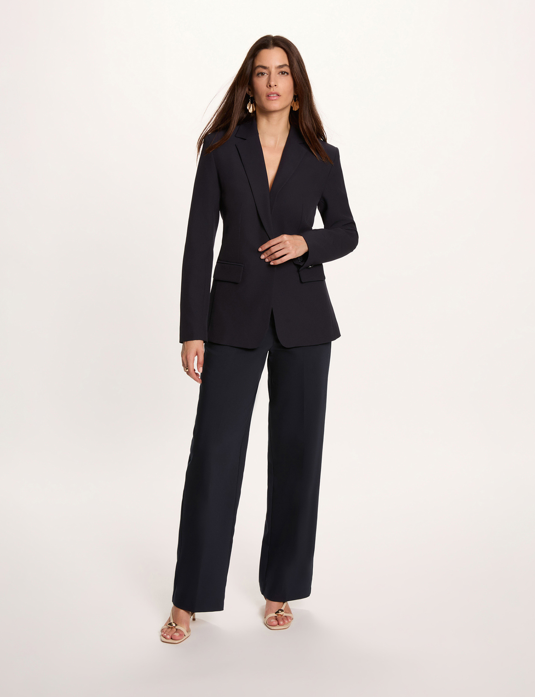 Chaqueta blazer azul marino mujer