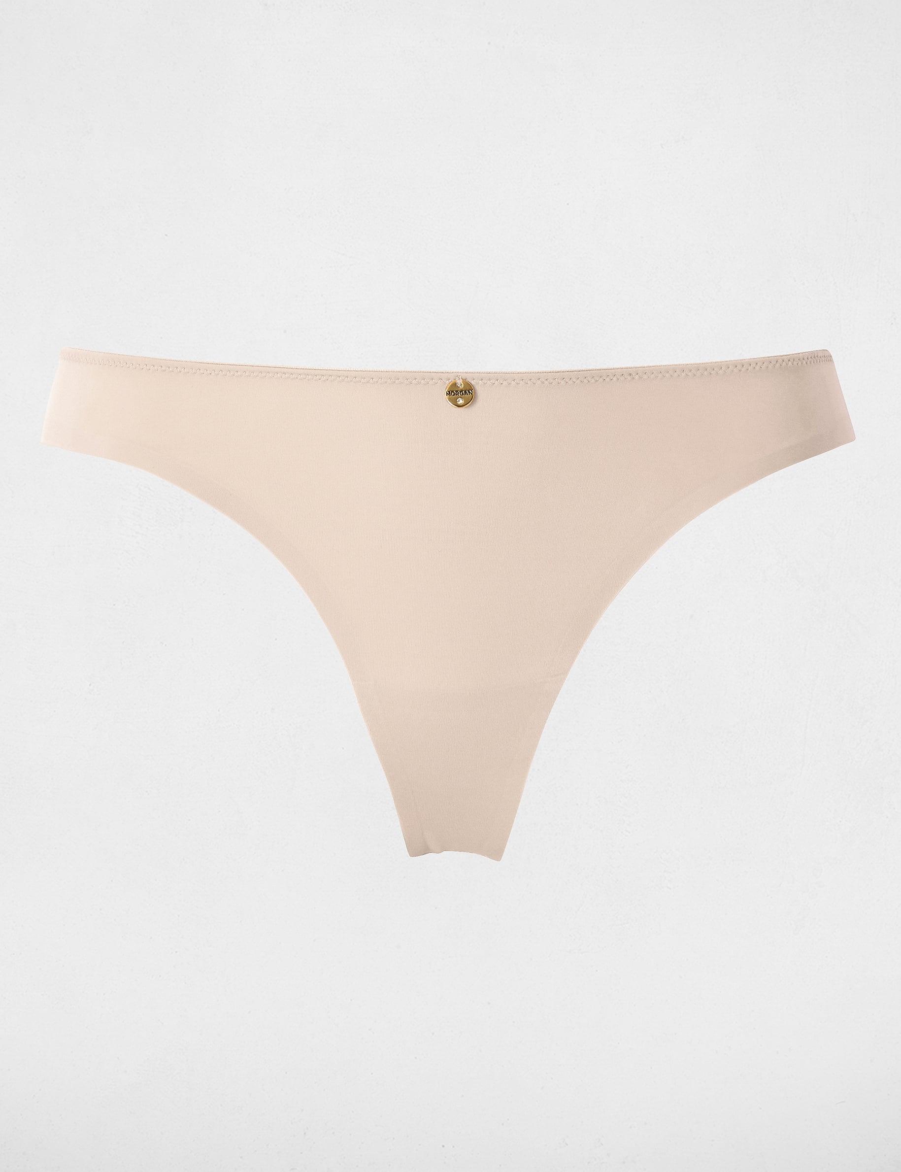 Braguita de encaje de tiro bajo beige mujer