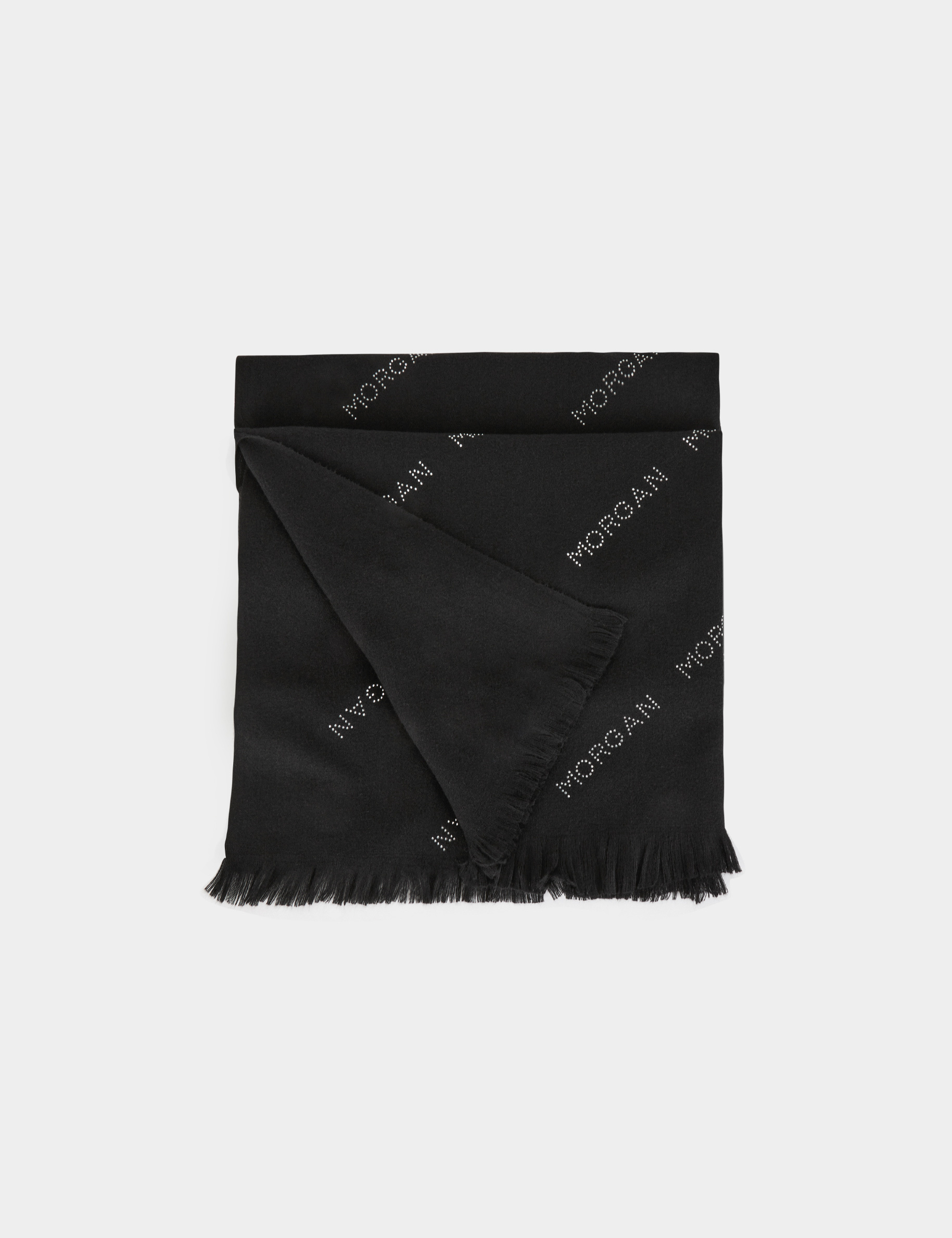 bufanda con morgan de strass negro mujer Bufanda con MORGAN de strass negro mujer