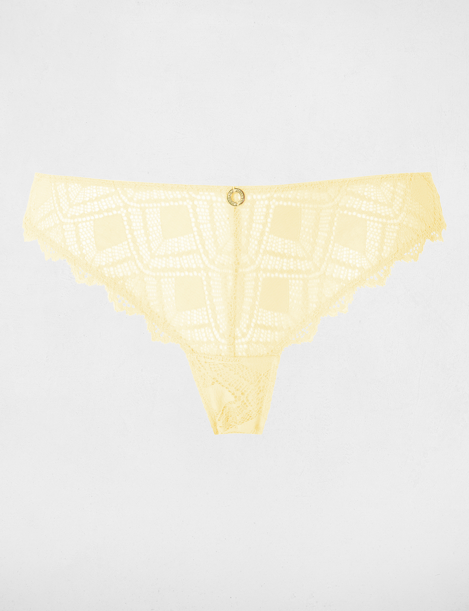 Braguita de encaje amarillo mujer