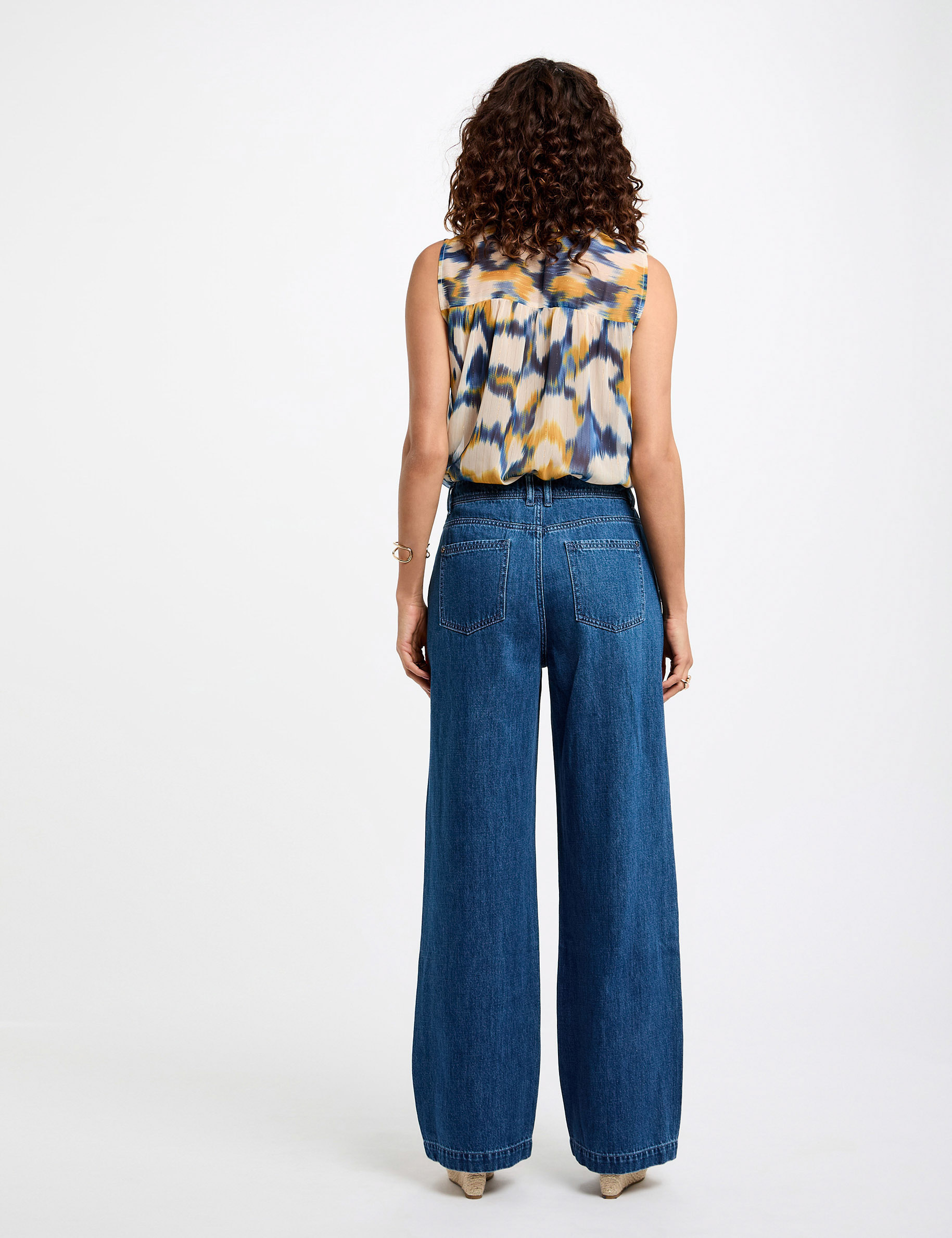 vaquero pernera ancha denim stone mujer Vaquero pernera ancha denim stone mujer