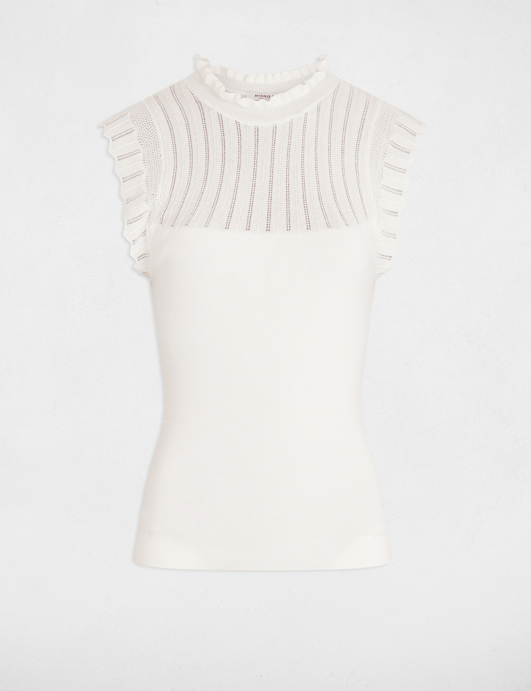 jersey sin mangas marfil mujer Jersey sin mangas marfil mujer