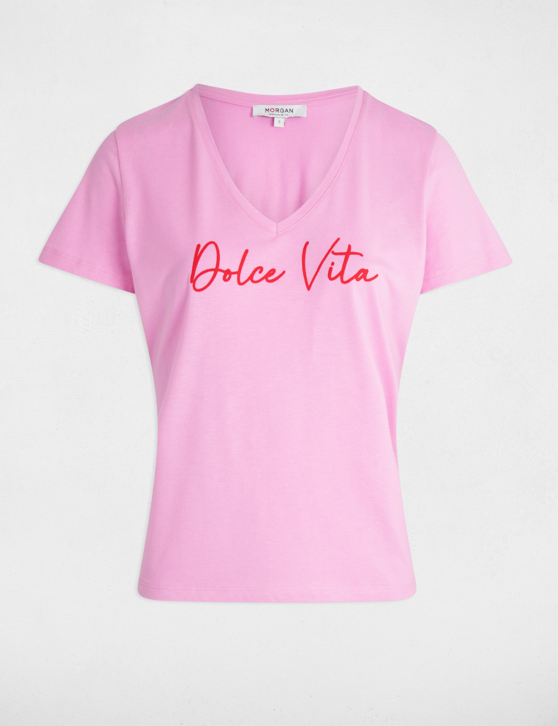 camiseta con mensaje rosa mujer Camiseta con mensaje rosa mujer